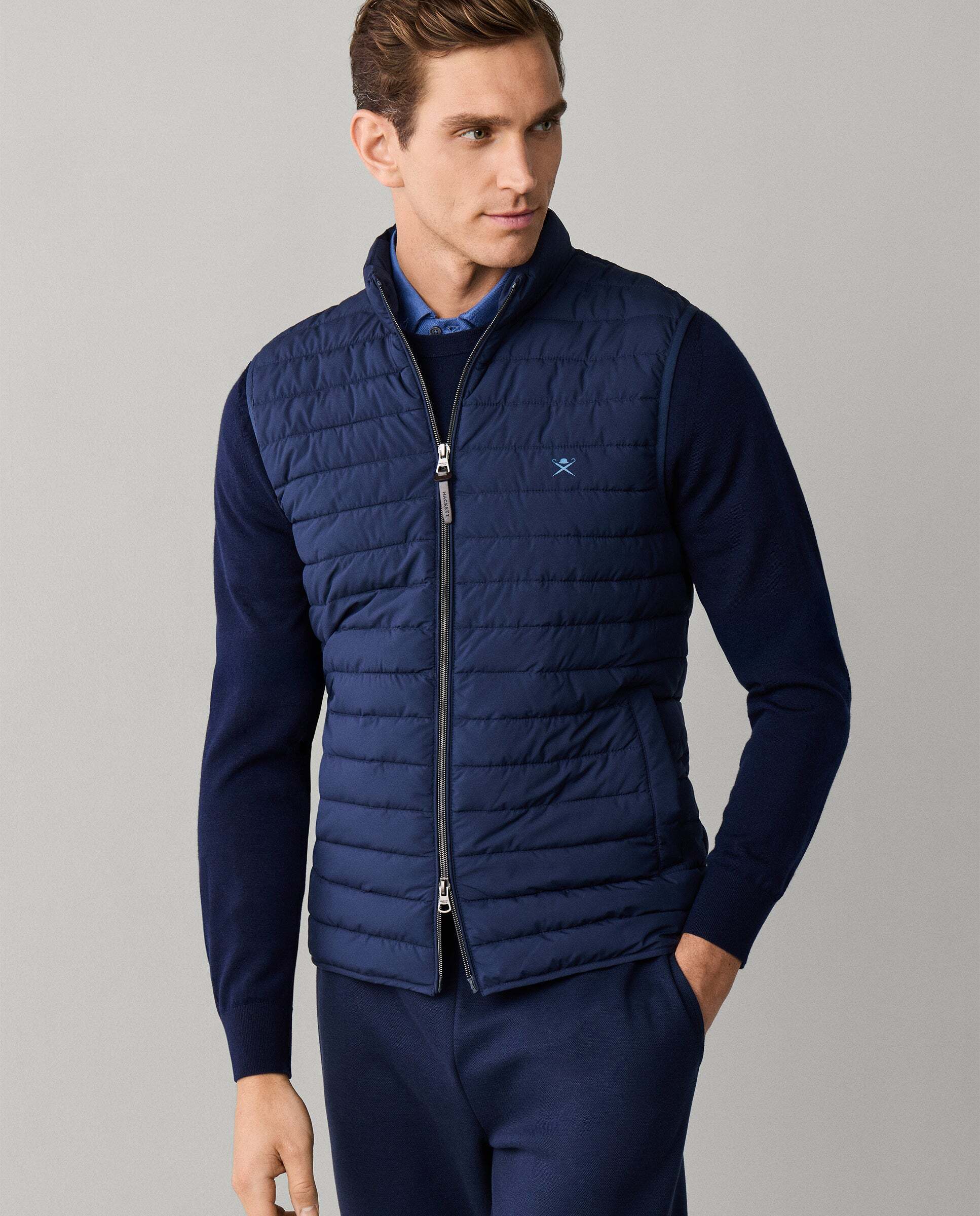 Chaleco de hombre ultraligero - Hackett - Azul marino Azul marino-7