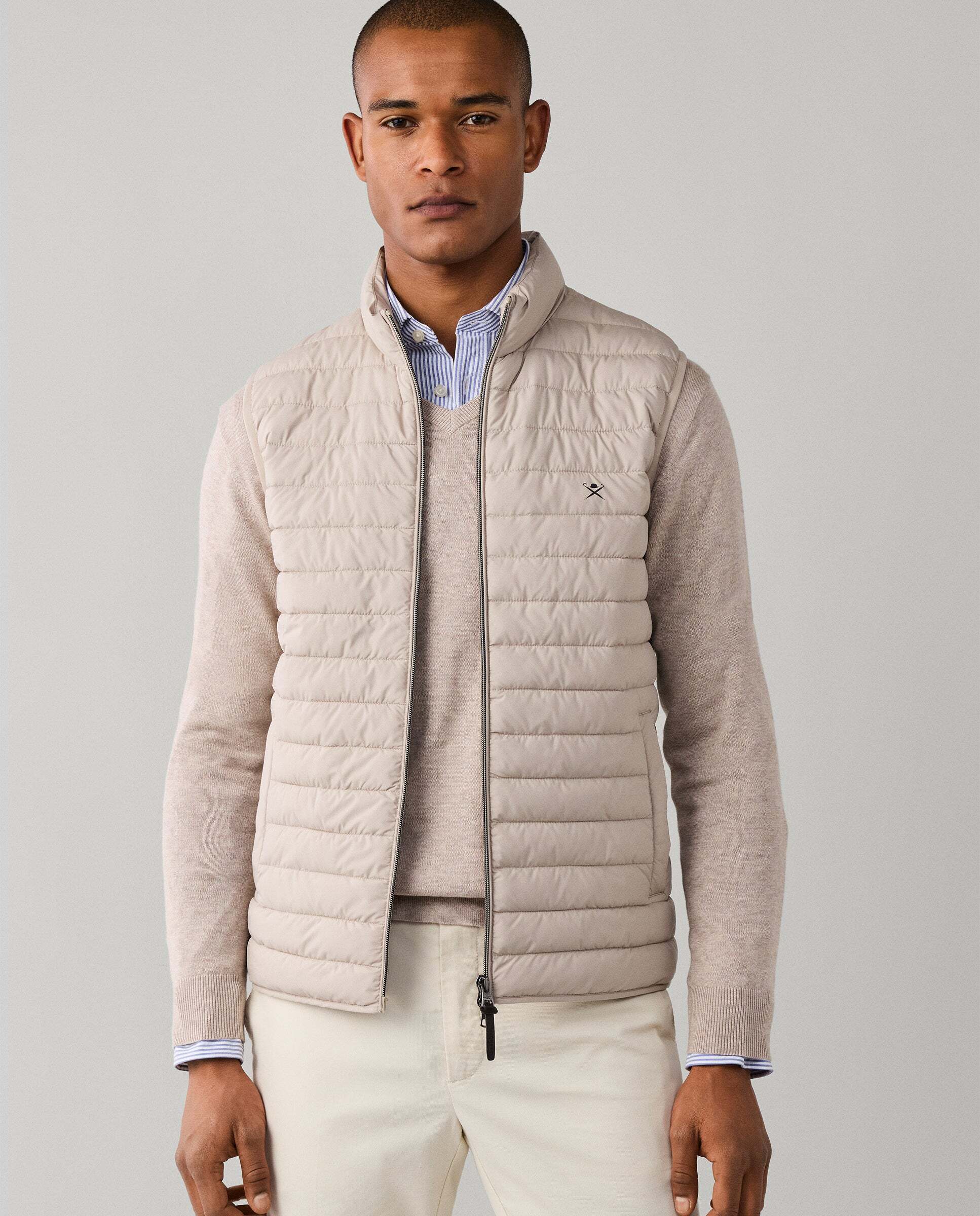Chaleco de hombre ultraligero - Hackett - Natural Natural-1