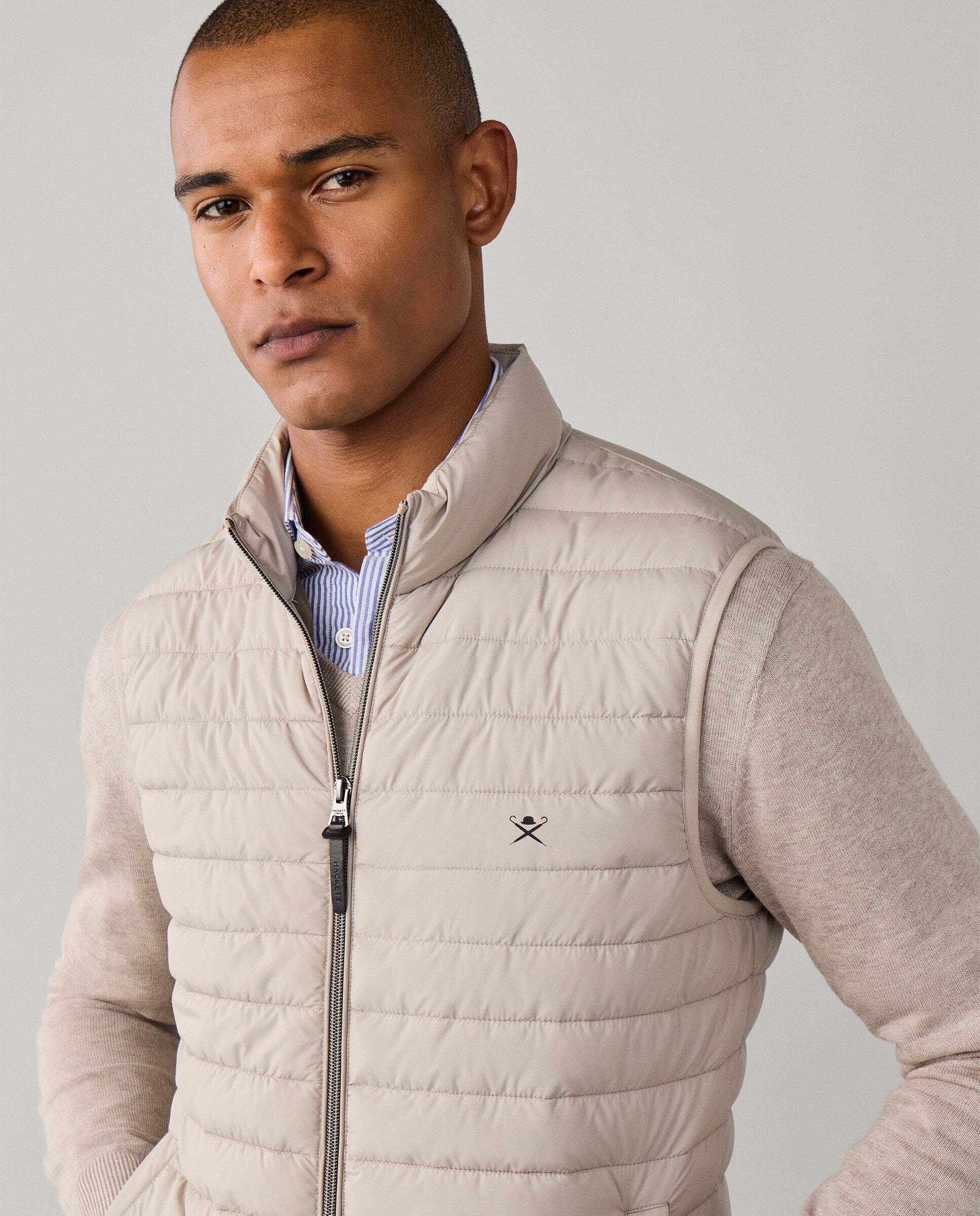 Chaleco de hombre ultraligero - Hackett - Natural Natural-4