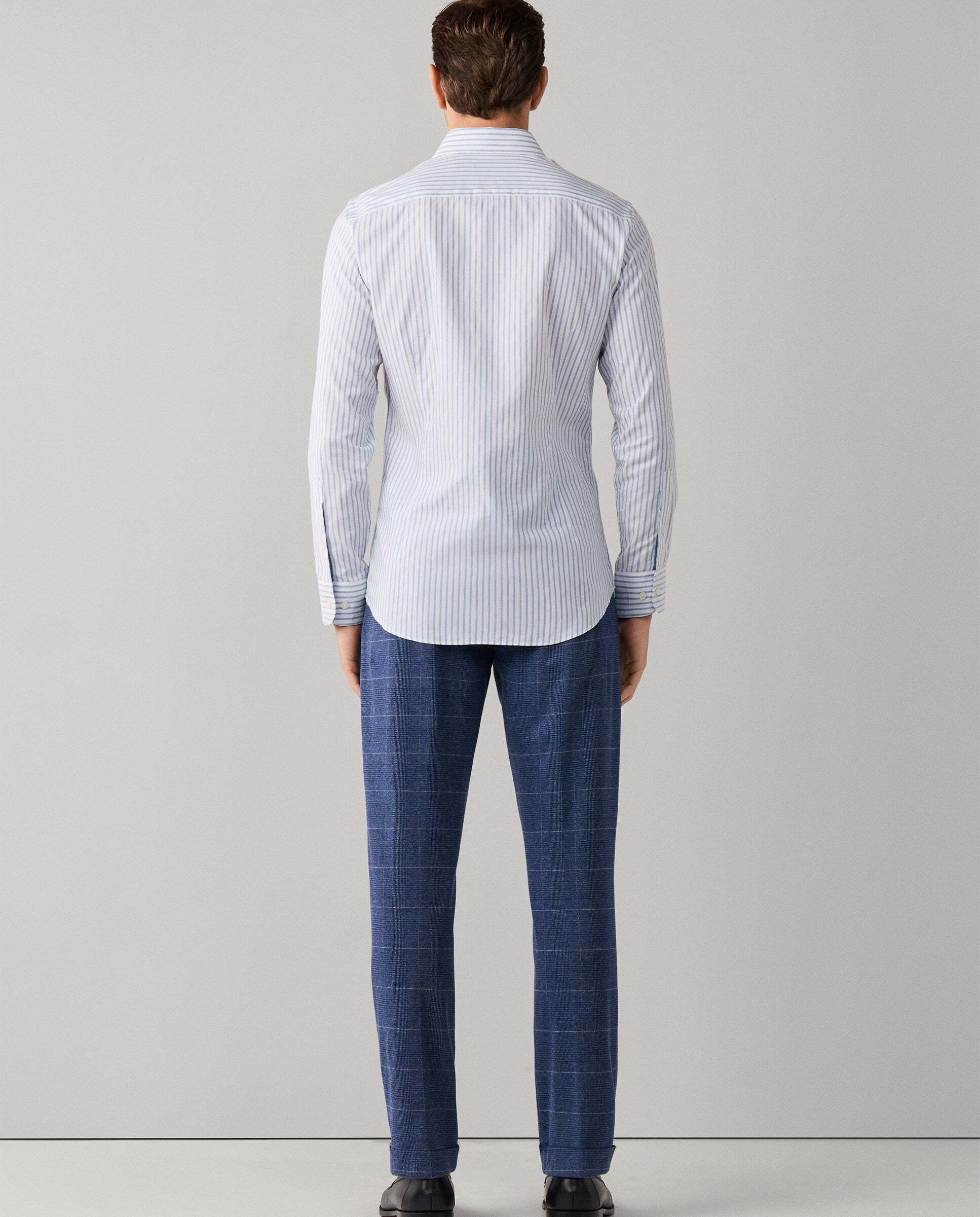 Camisa de hombre de rayas anchas fit tailored - Hackett - Azul Azul-3