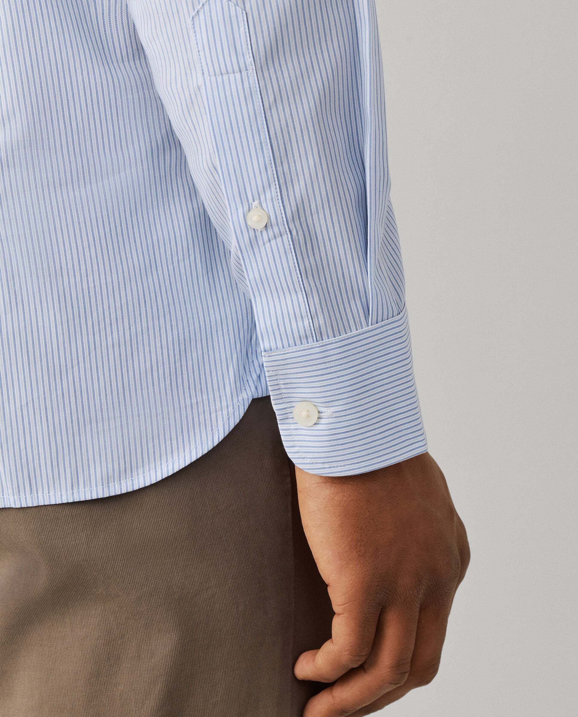 Camisa de hombre de rayas bengala city fit tailored - Hackett - Azul Azul-5