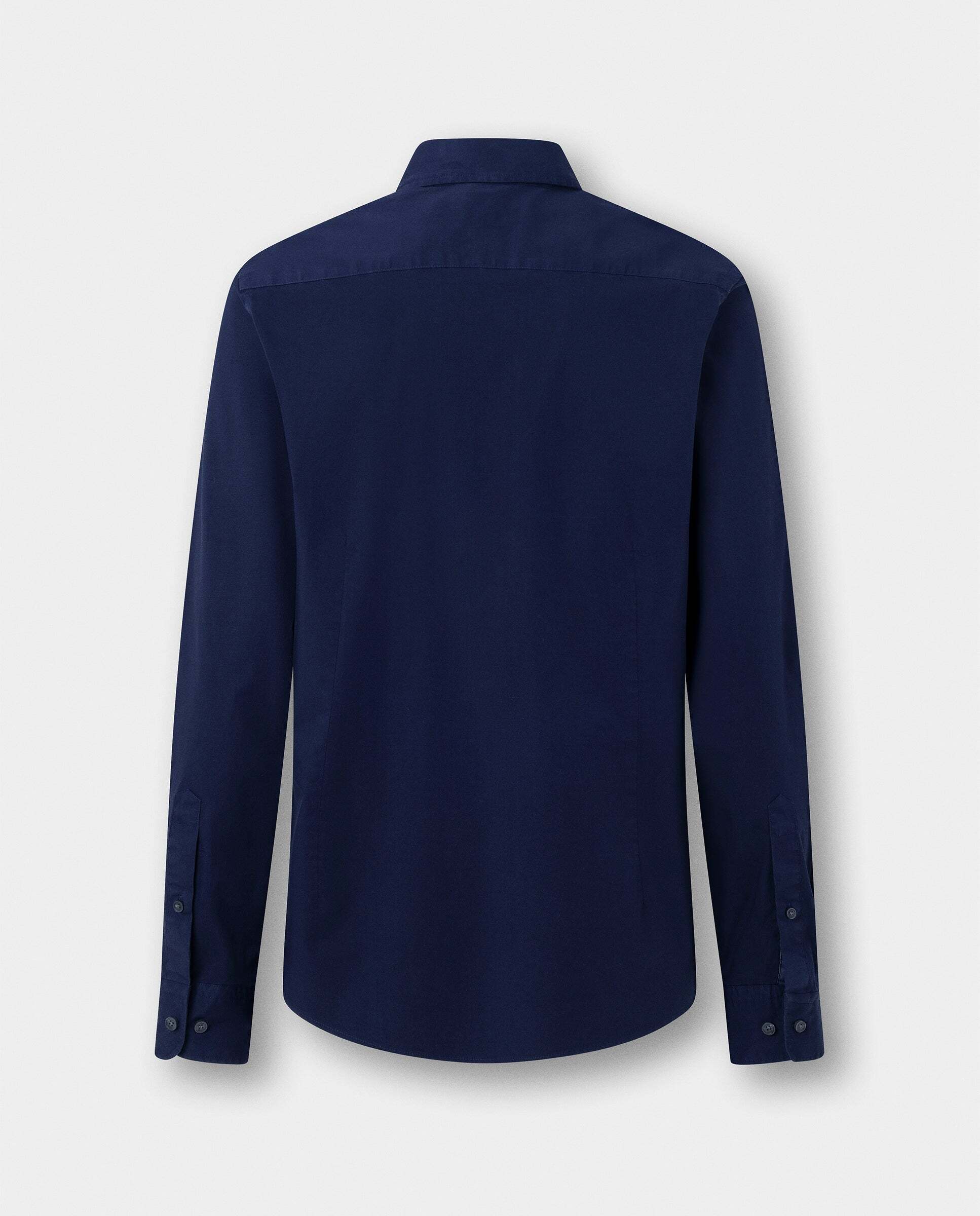 Camisa de hombre popelín elástica fit tailored - Hackett - Azul marino Azul marino-9