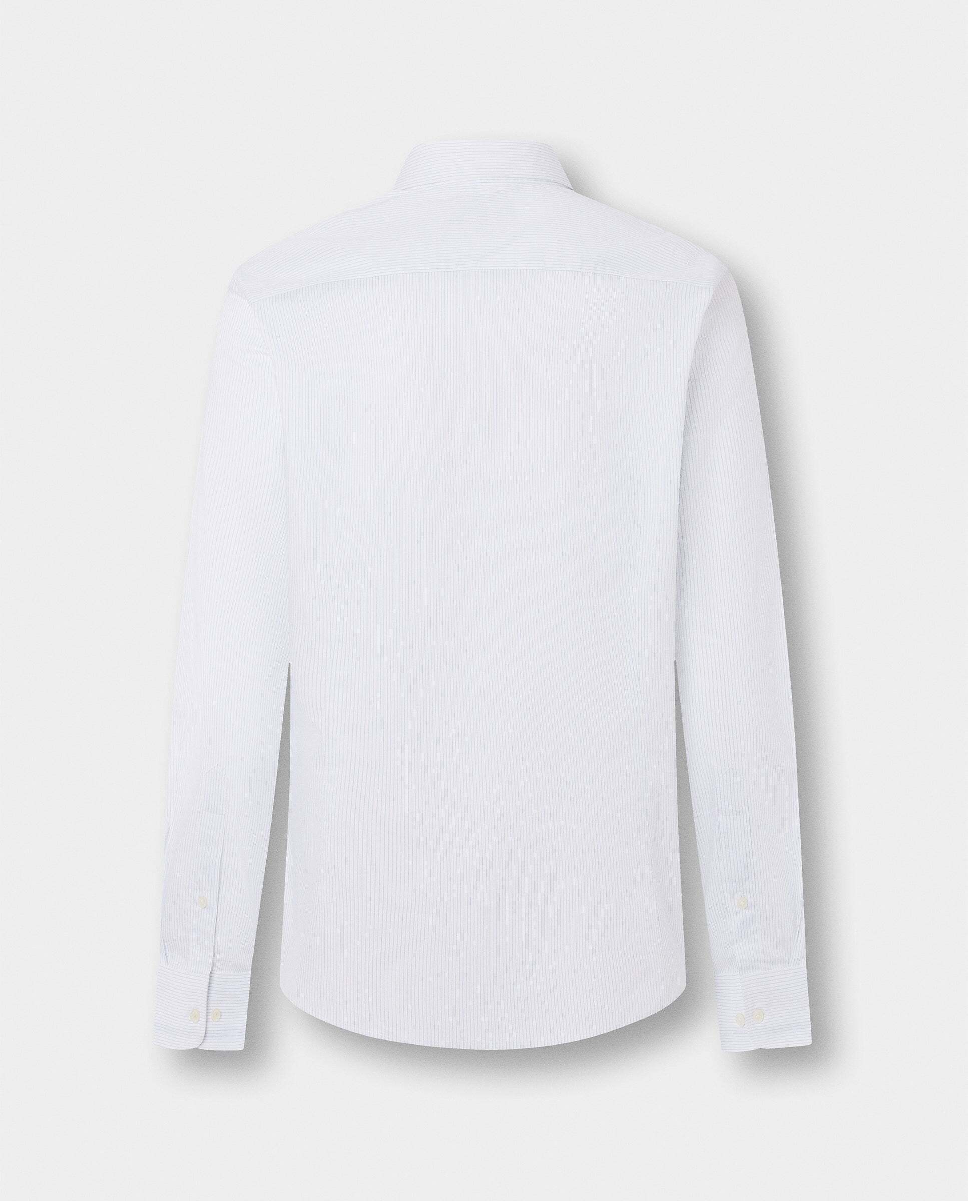 Camisa de hombre de rayas texturizadas fit tailored - Hackett - Azul Azul-9