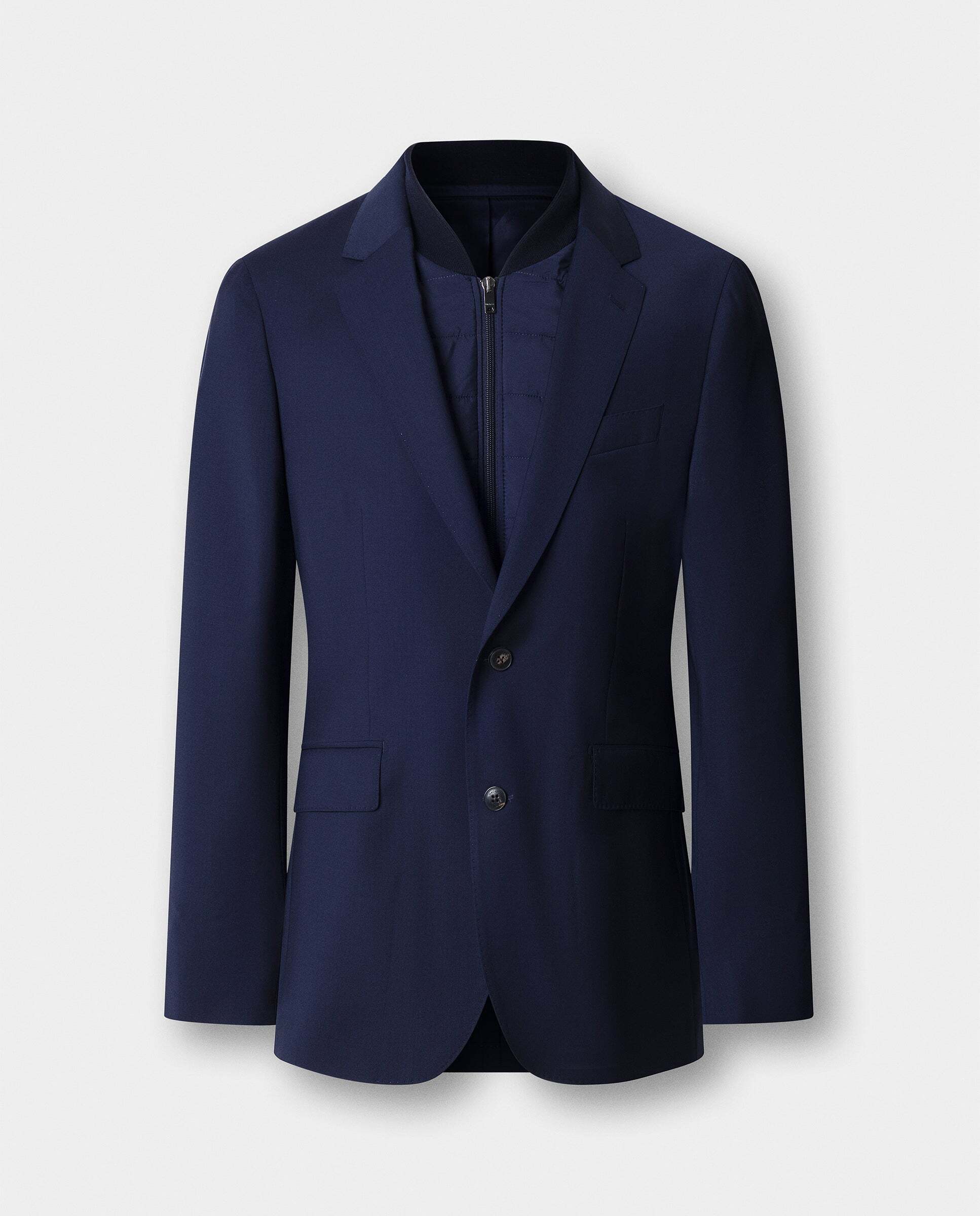 Americana de viaje de lana con pechera desmontable - Hackett - Azul Azul-9