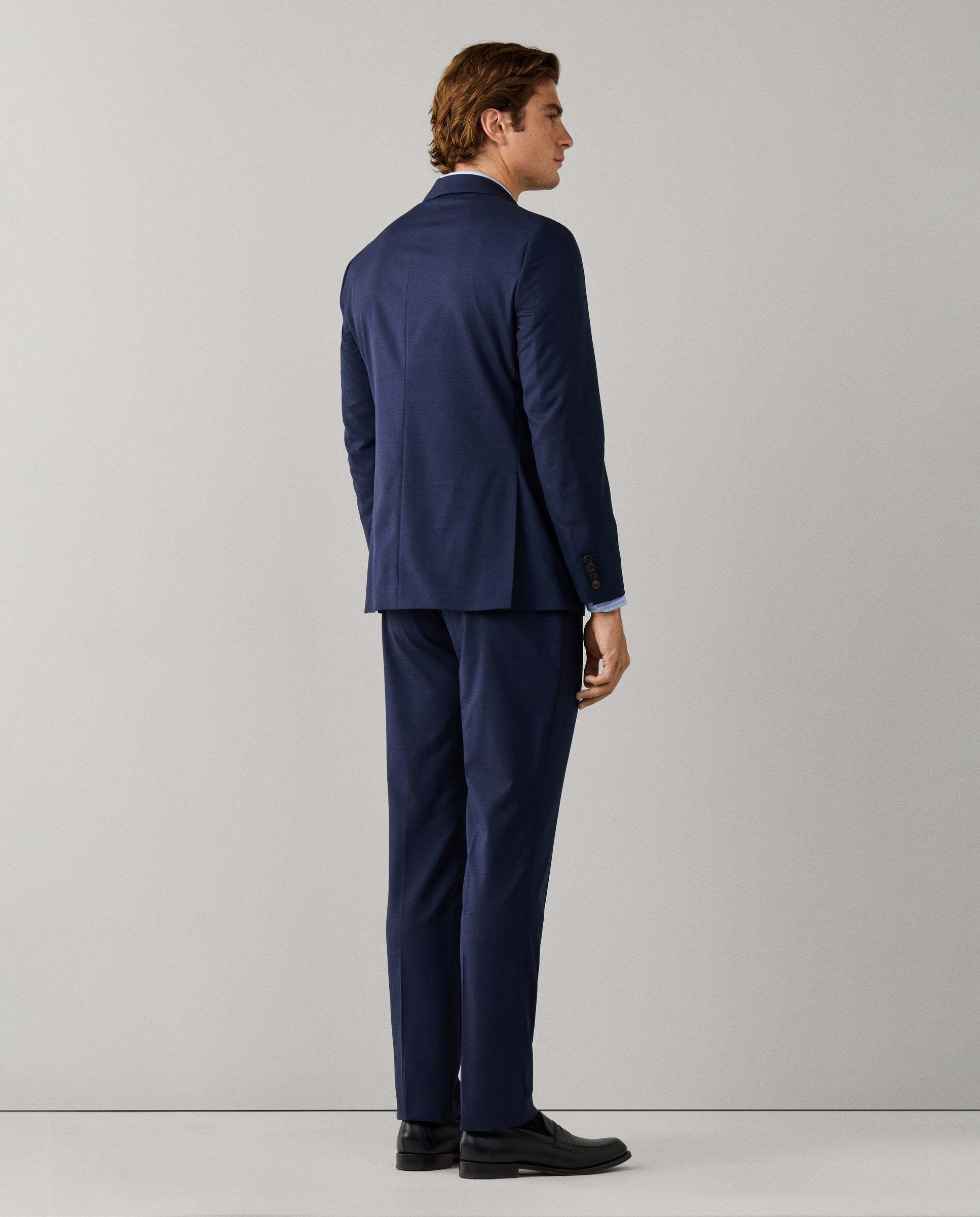 Traje de hombre de lana tropical cuadros glen - Hackett - Azul Azul-4