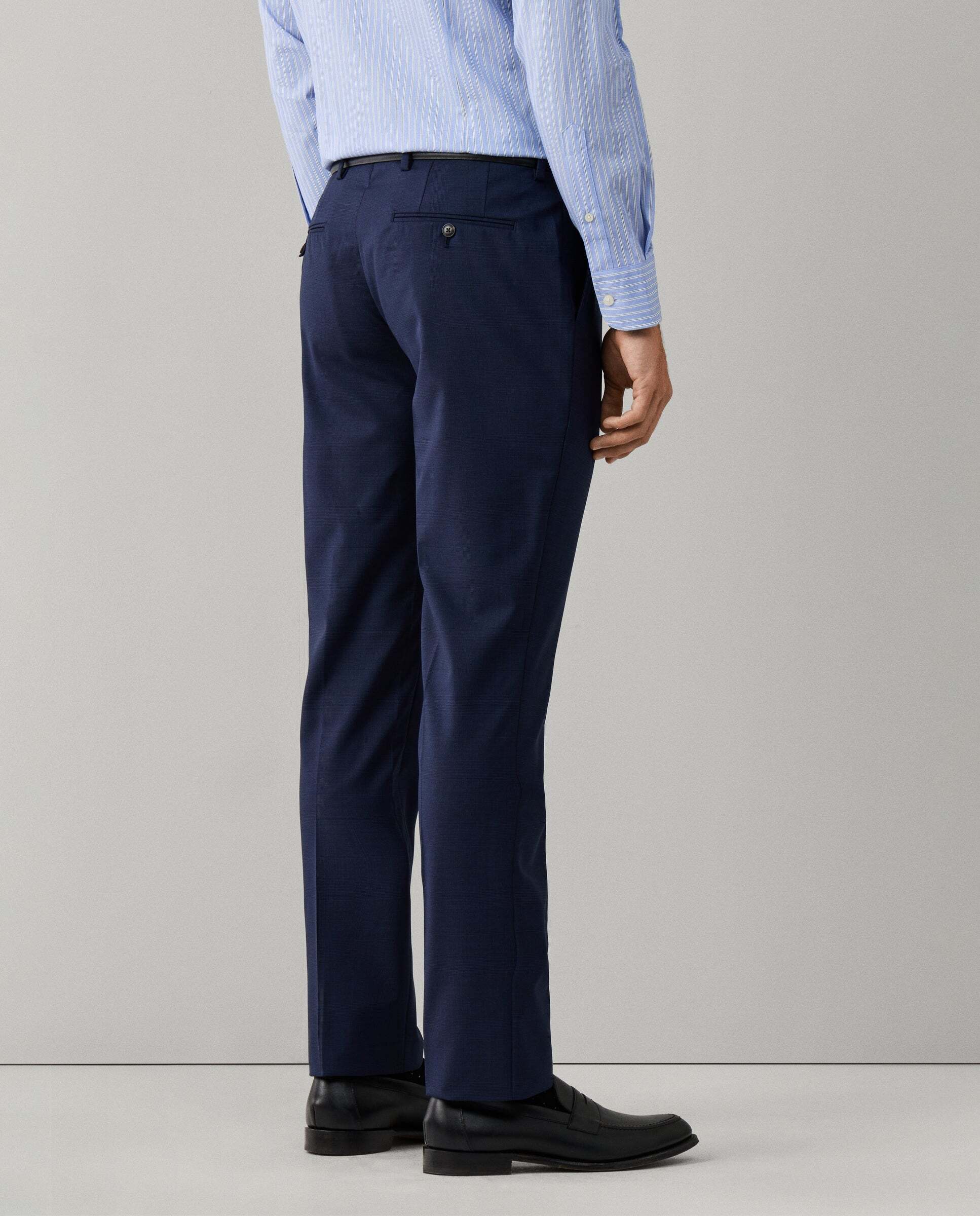 Traje de hombre de lana tropical cuadros glen - Hackett - Azul Azul-6