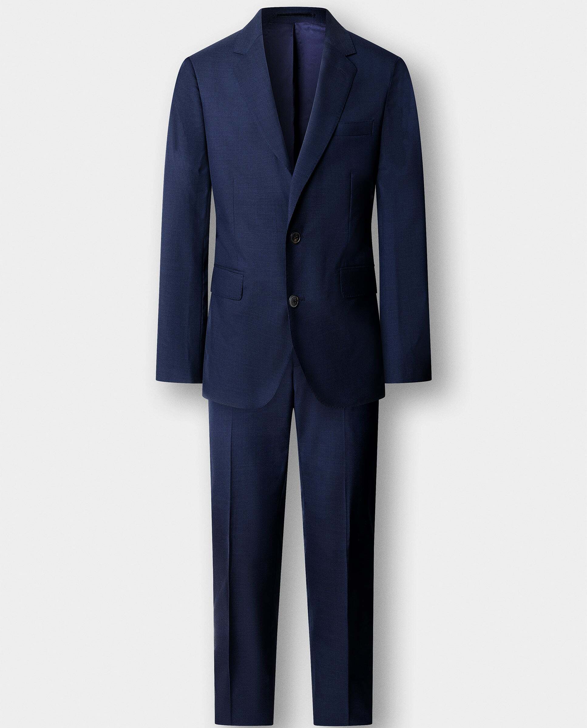 Traje de hombre de lana tropical cuadros glen - Hackett - Azul Azul-10