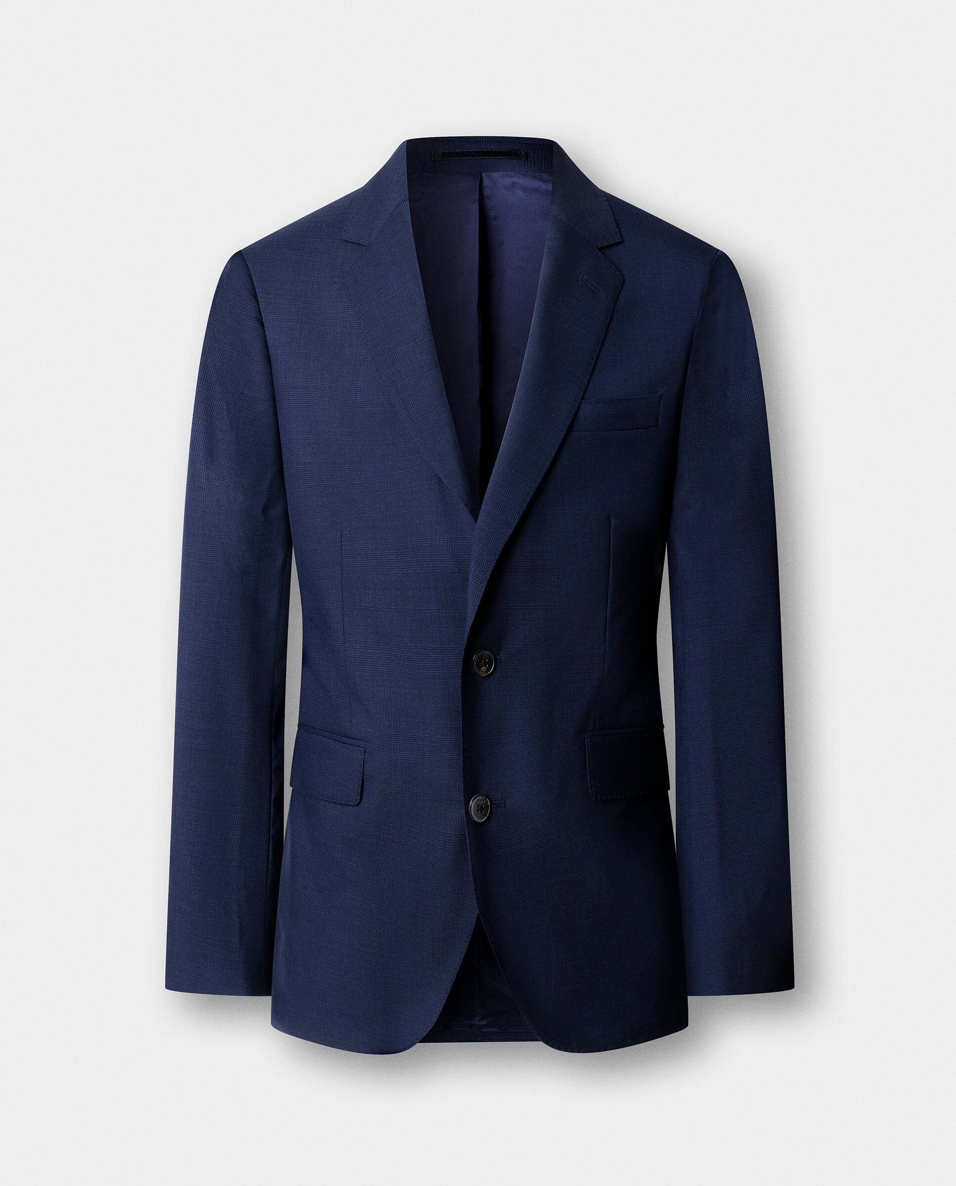 Traje de hombre de lana tropical cuadros glen - Hackett - Azul Azul-9