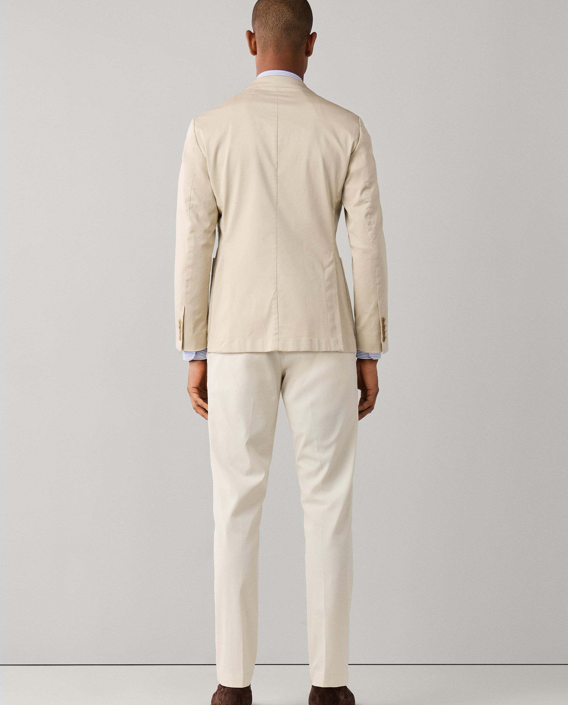 Americana de hombre cruzada algodón elástico - Hackett - Blanco Blanco-3