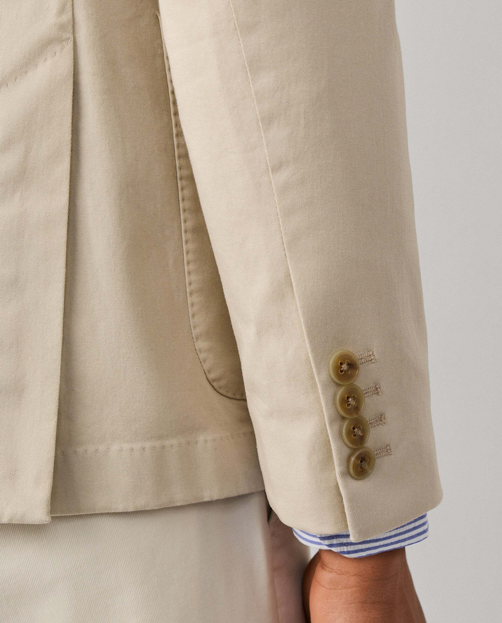 Americana de hombre cruzada algodón elástico - Hackett - Blanco Blanco-5