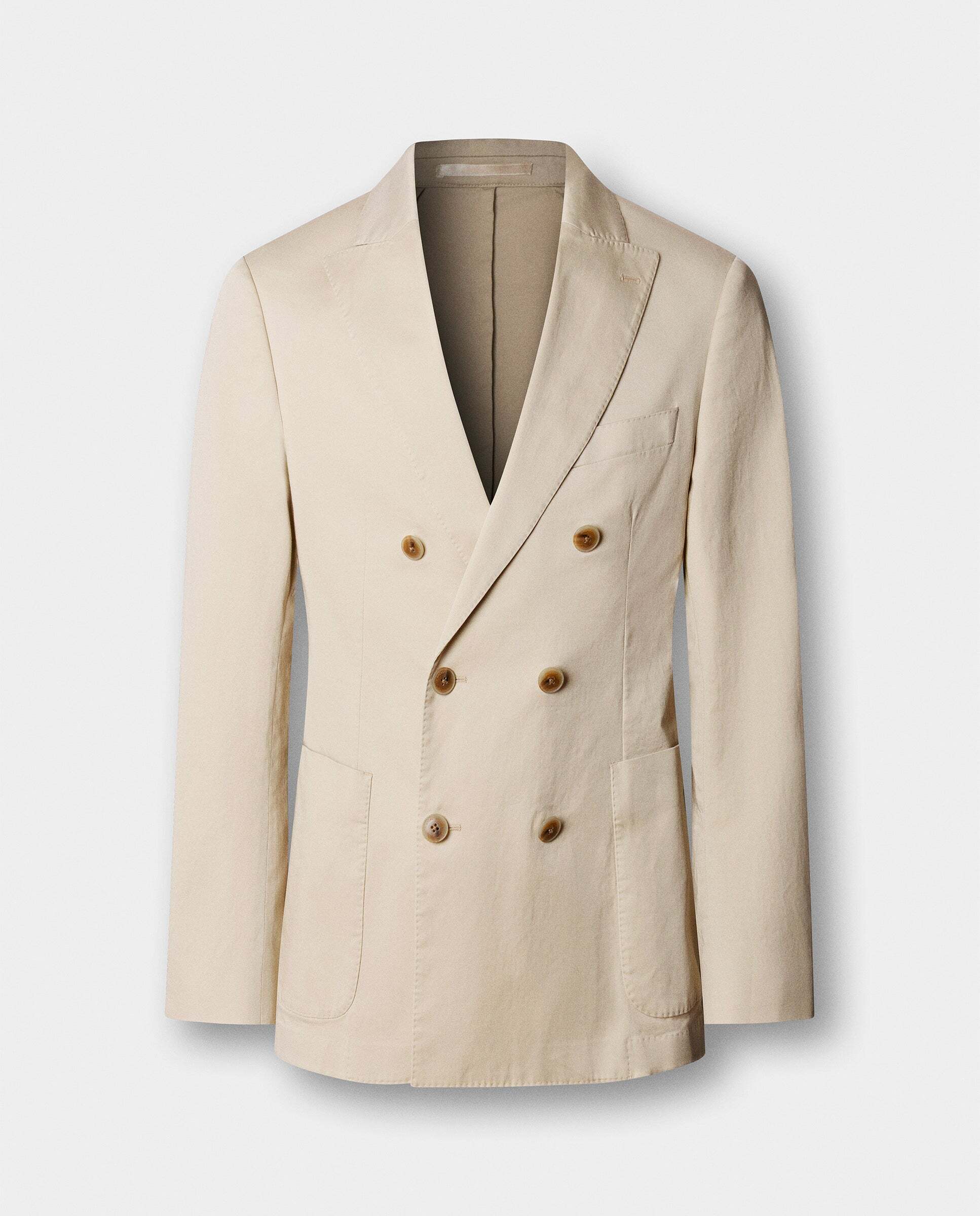 Americana de hombre cruzada algodón elástico - Hackett - Blanco Blanco-9