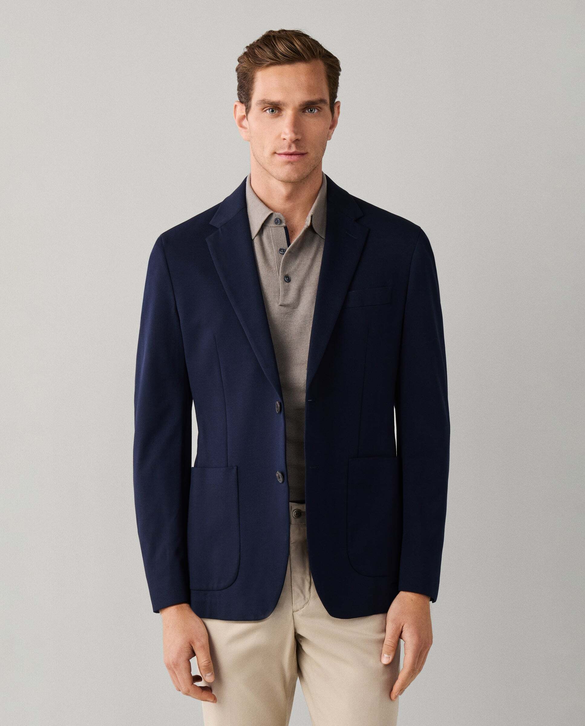 Americana de viaje en piqué de algodón pima - Hackett - Azul Azul-1
