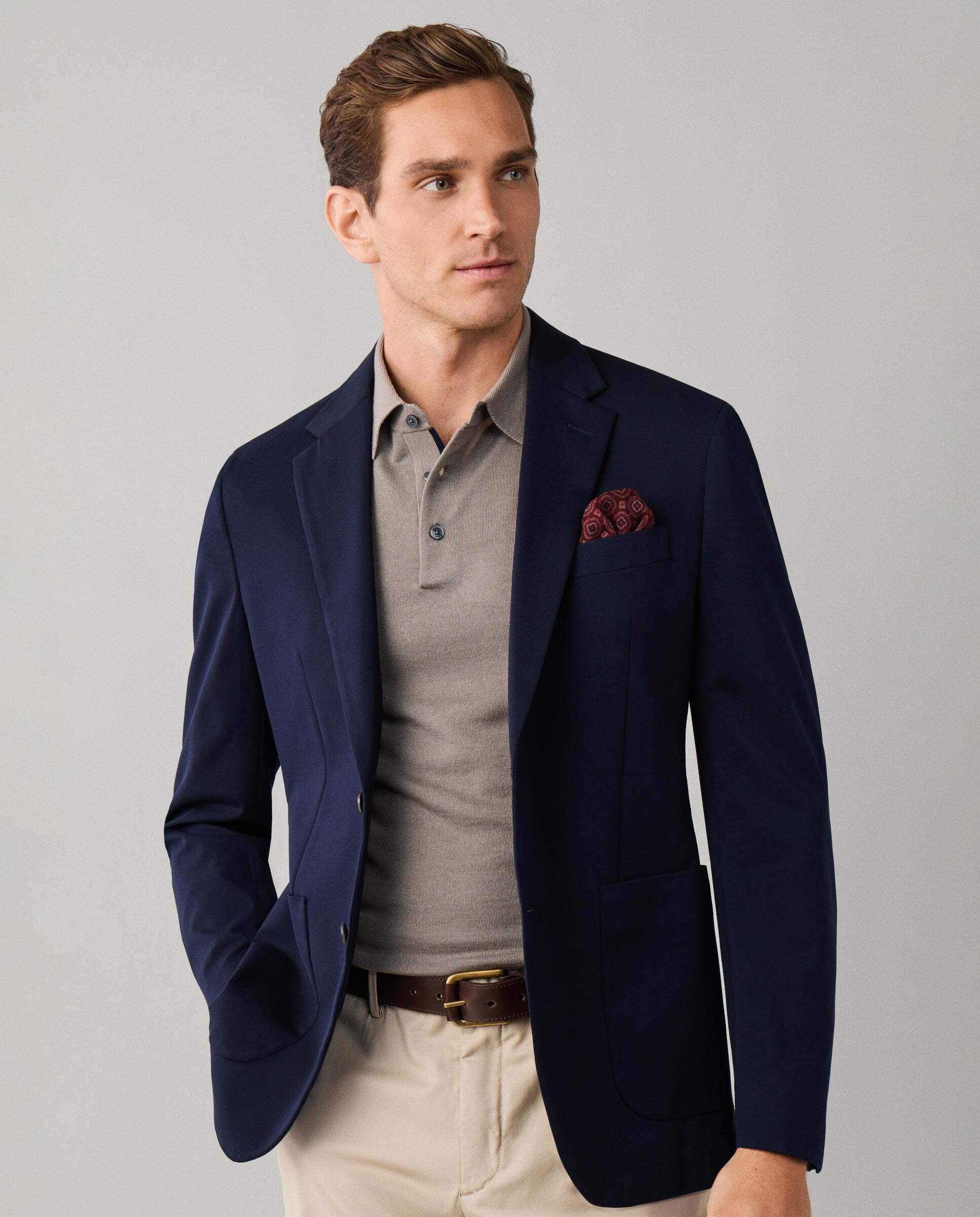 Americana de viaje en piqué de algodón pima - Hackett - Azul Azul-7