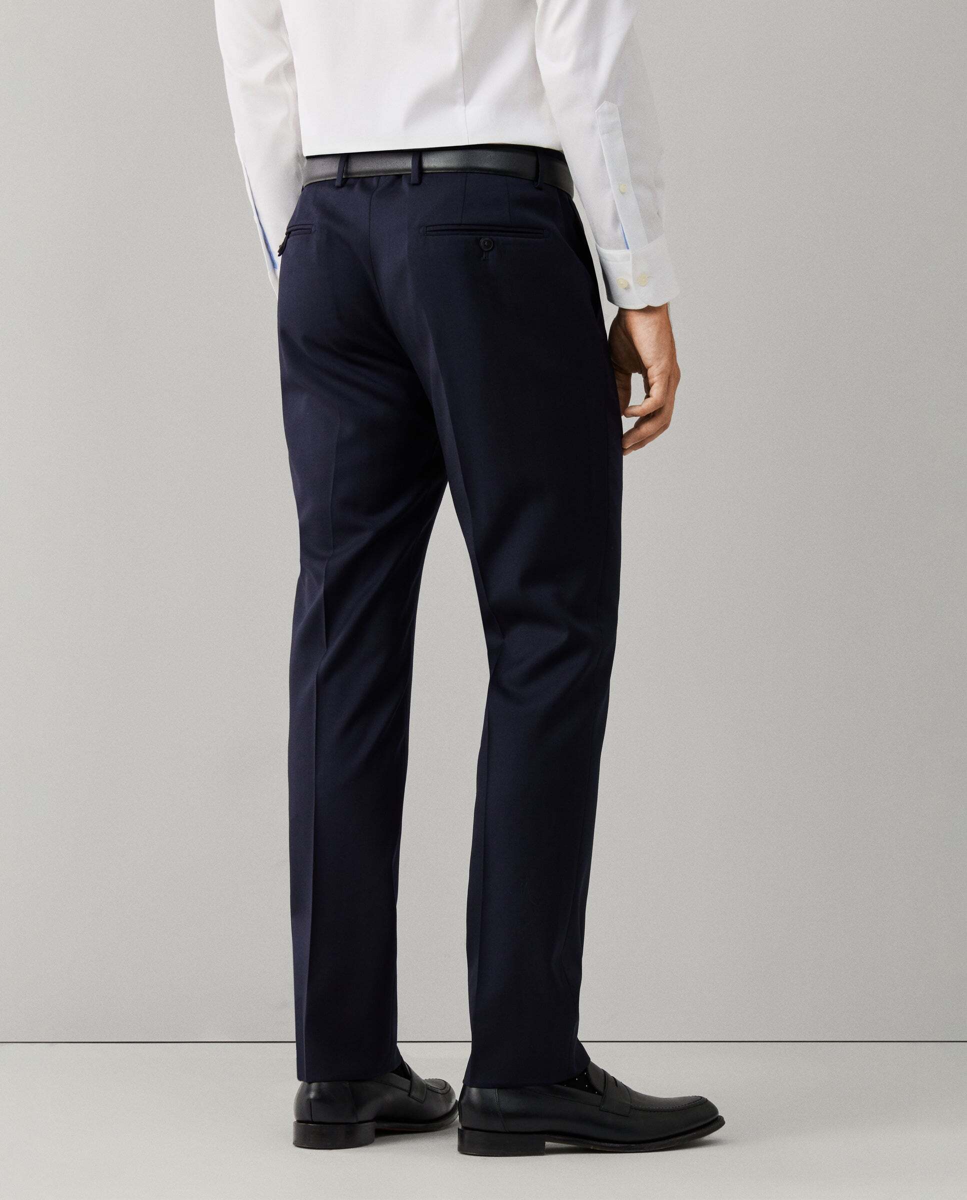 Traje de lana en espiga - Hackett - tejido italiano - Azul Azul-6