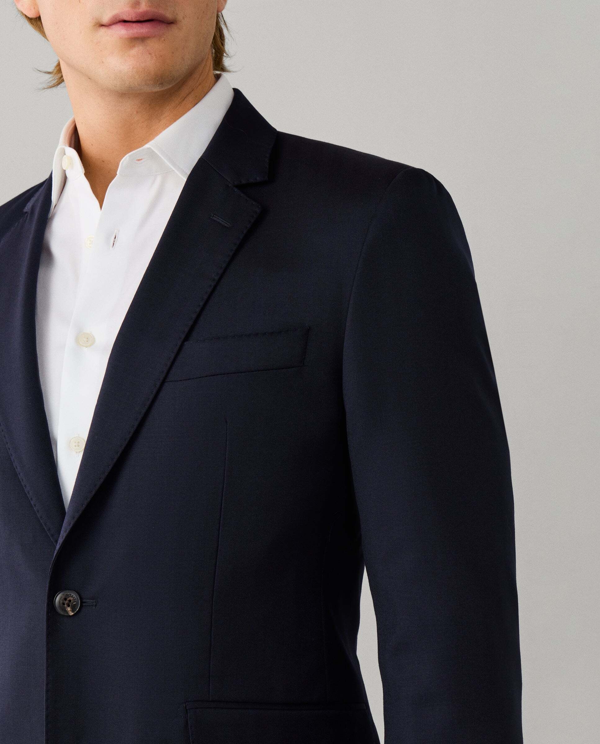 Traje de lana en espiga - Hackett - tejido italiano - Azul Azul-7