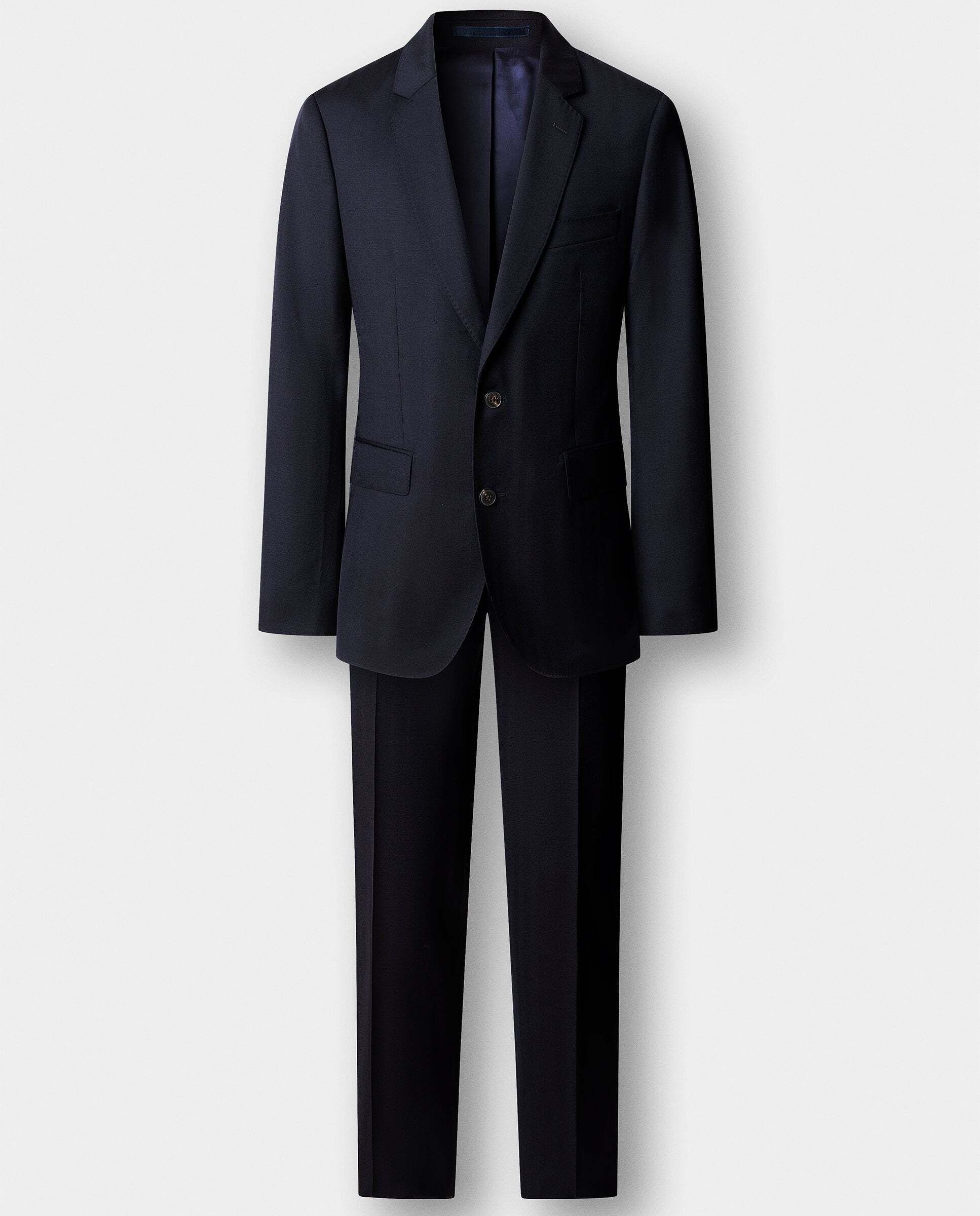 Traje de lana en espiga - Hackett - tejido italiano - Azul Azul-10