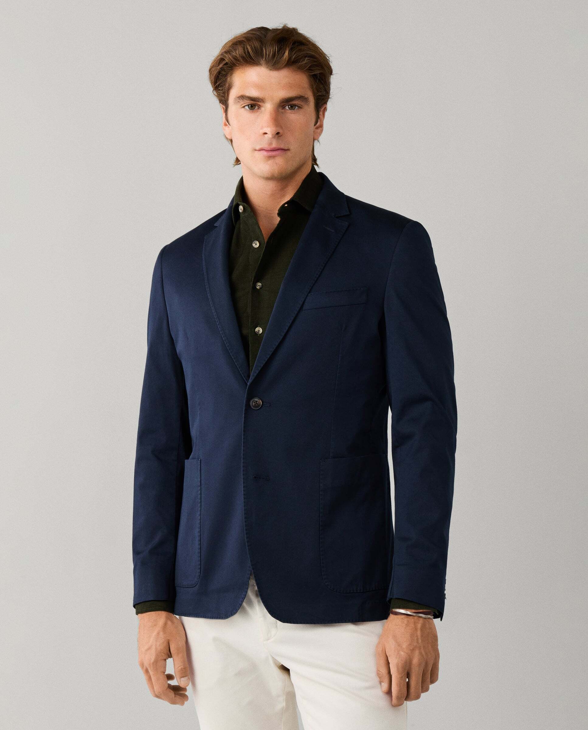 Americana de algodón elástico - Hackett - Azul Azul-1