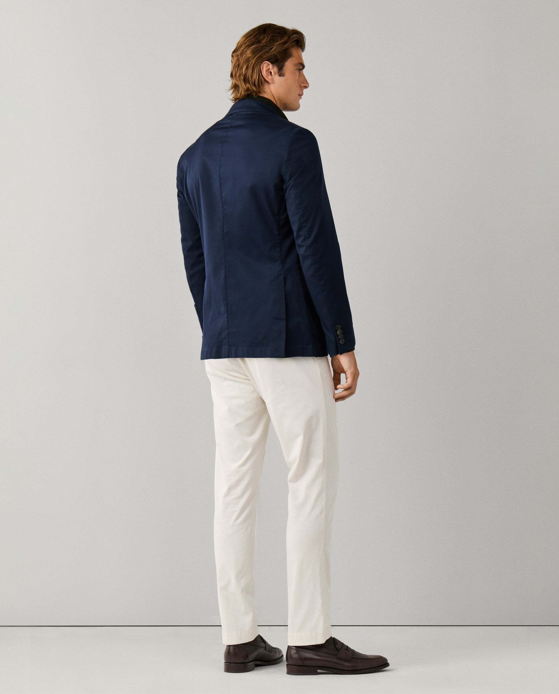 Americana de algodón elástico - Hackett - Azul Azul-3