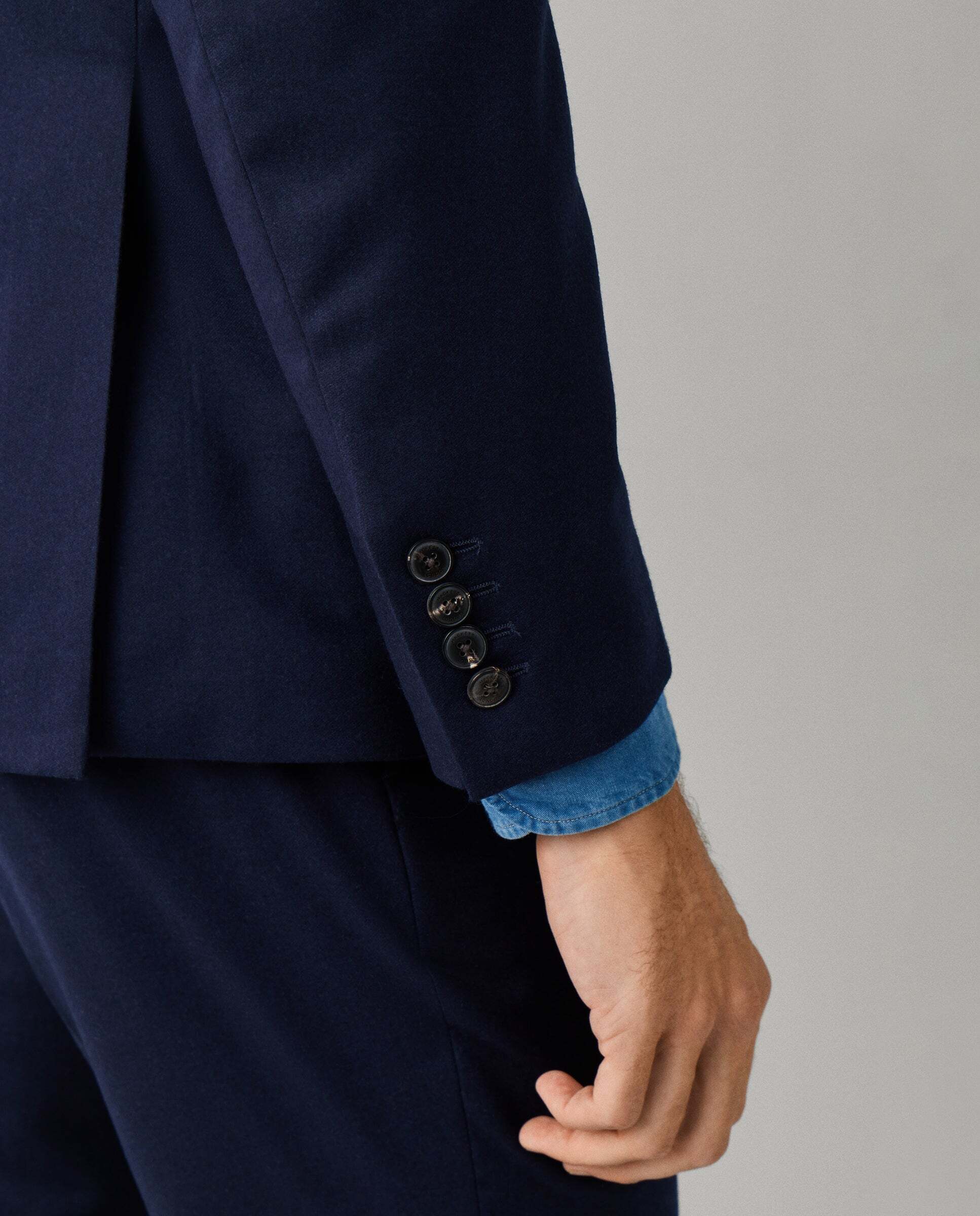 Traje de franela de lana - Hackett - tejido italiano - Azul Azul-8
