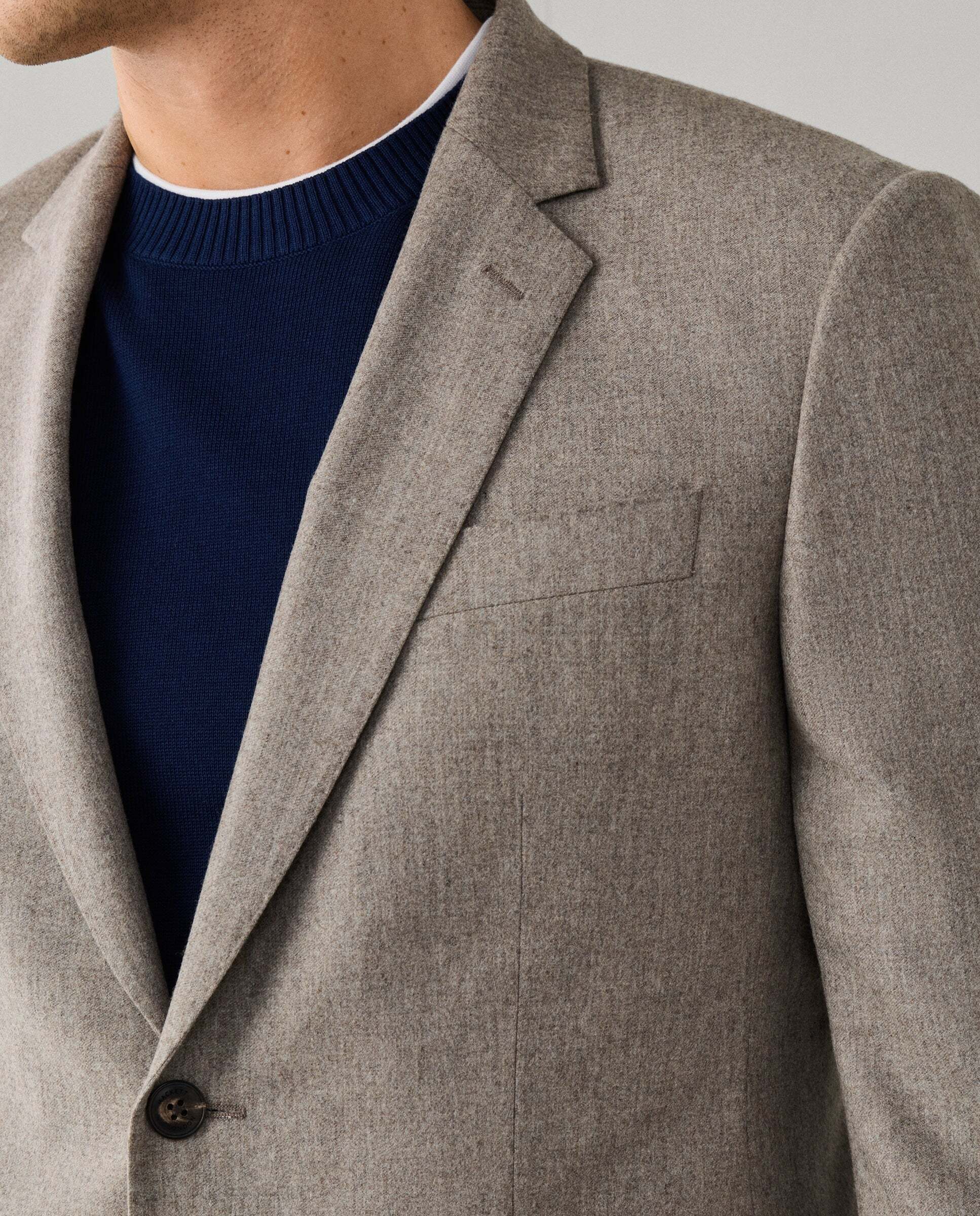 Traje de franela de lana - Hackett - tejido italiano - Natural Natural-7