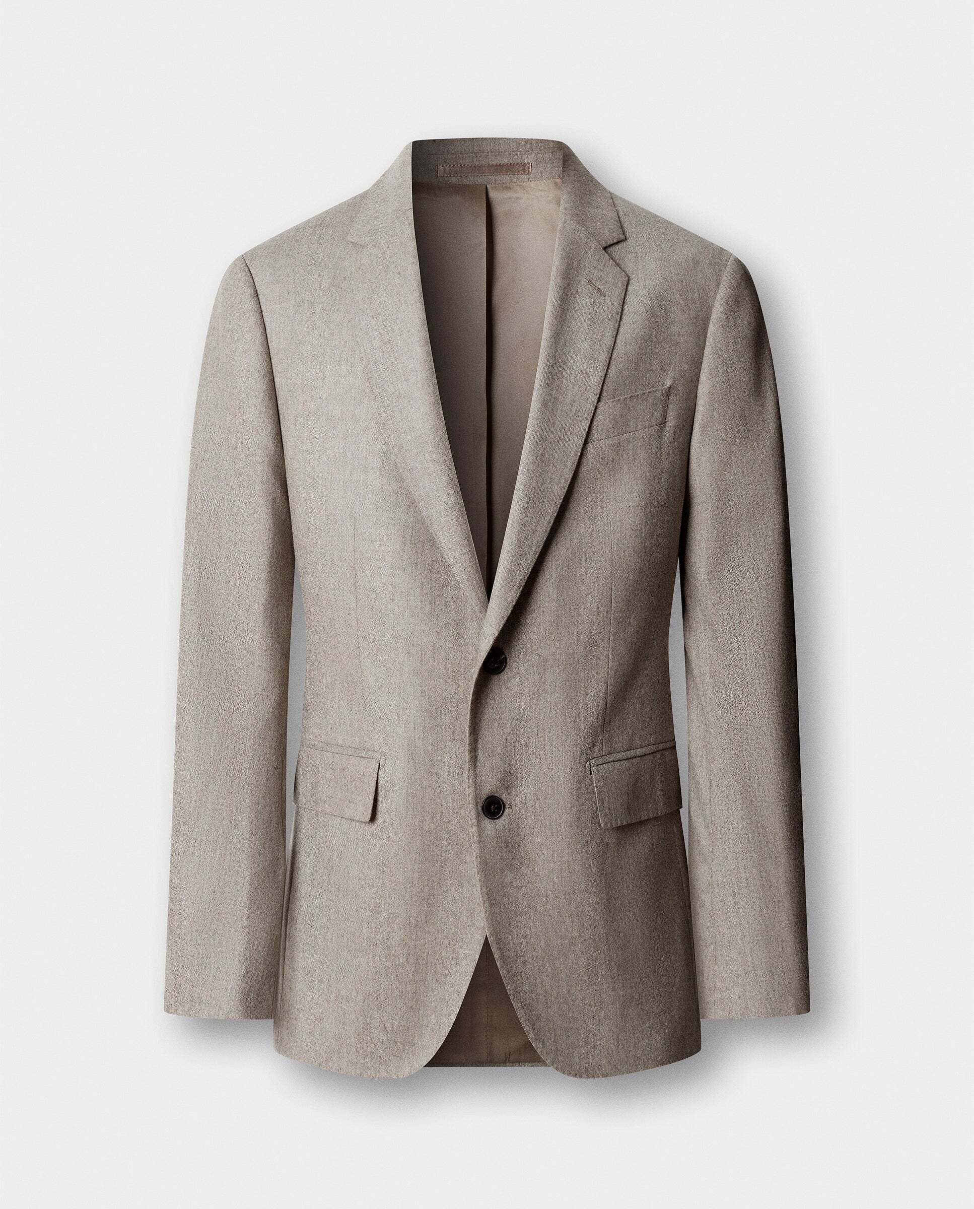 Traje de franela de lana - Hackett - tejido italiano - Natural Natural-9