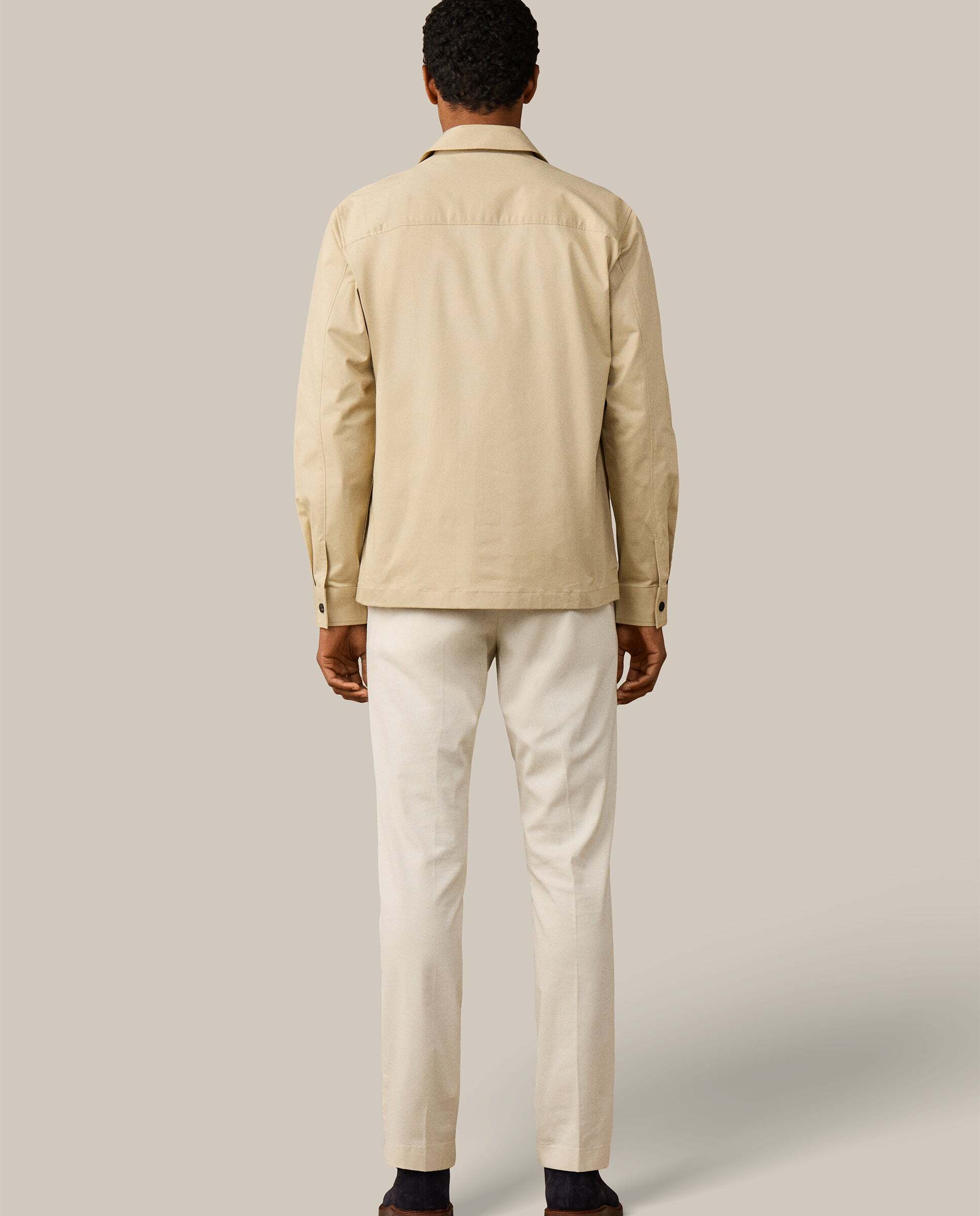 Sobrecamisa de hombre de algodón con bolsillos de solapa - Hackett - Blanco Blanco-3