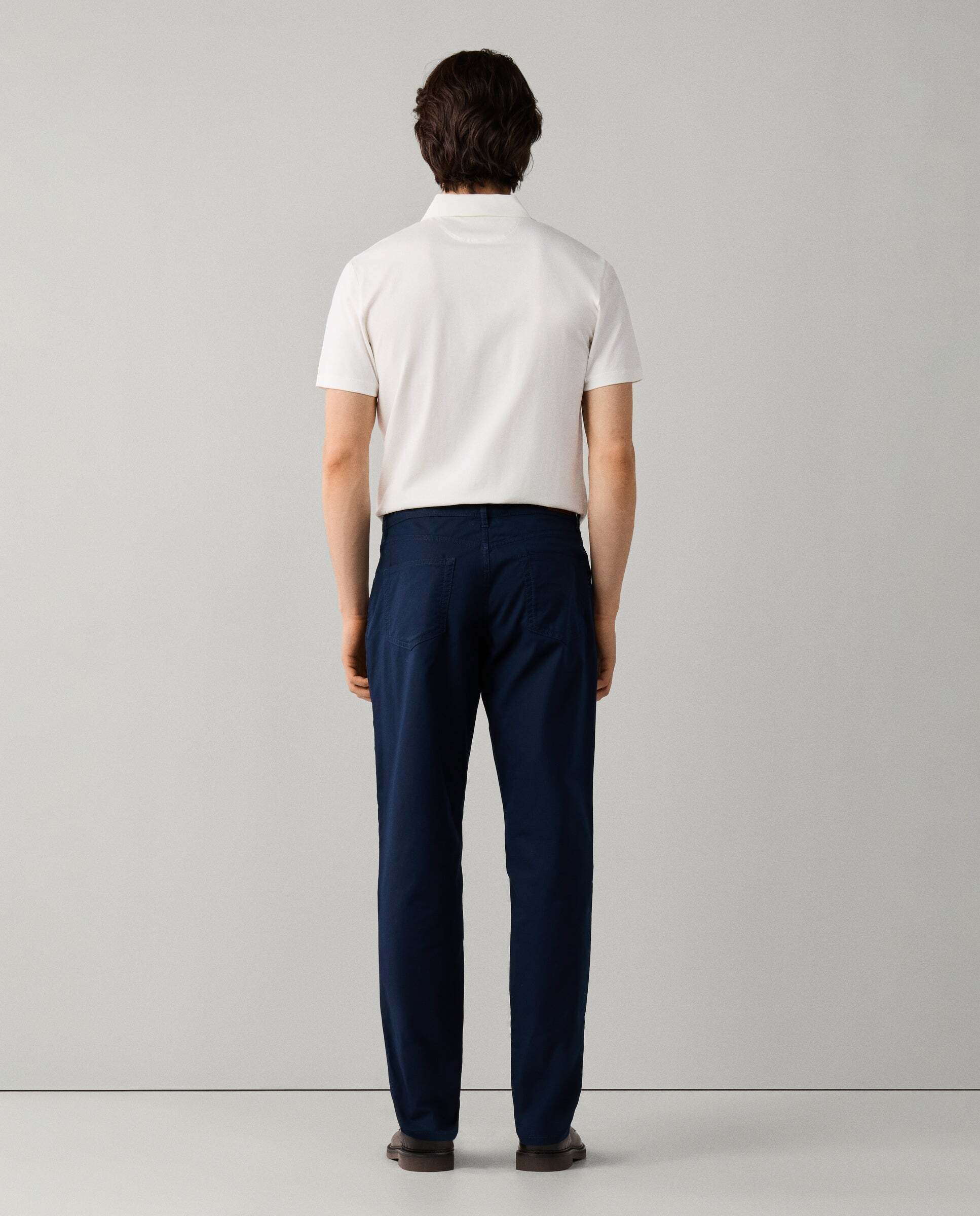 Pantalón trinity 5 bolsillos lona fit regular - Hackett - Azul Azul-3