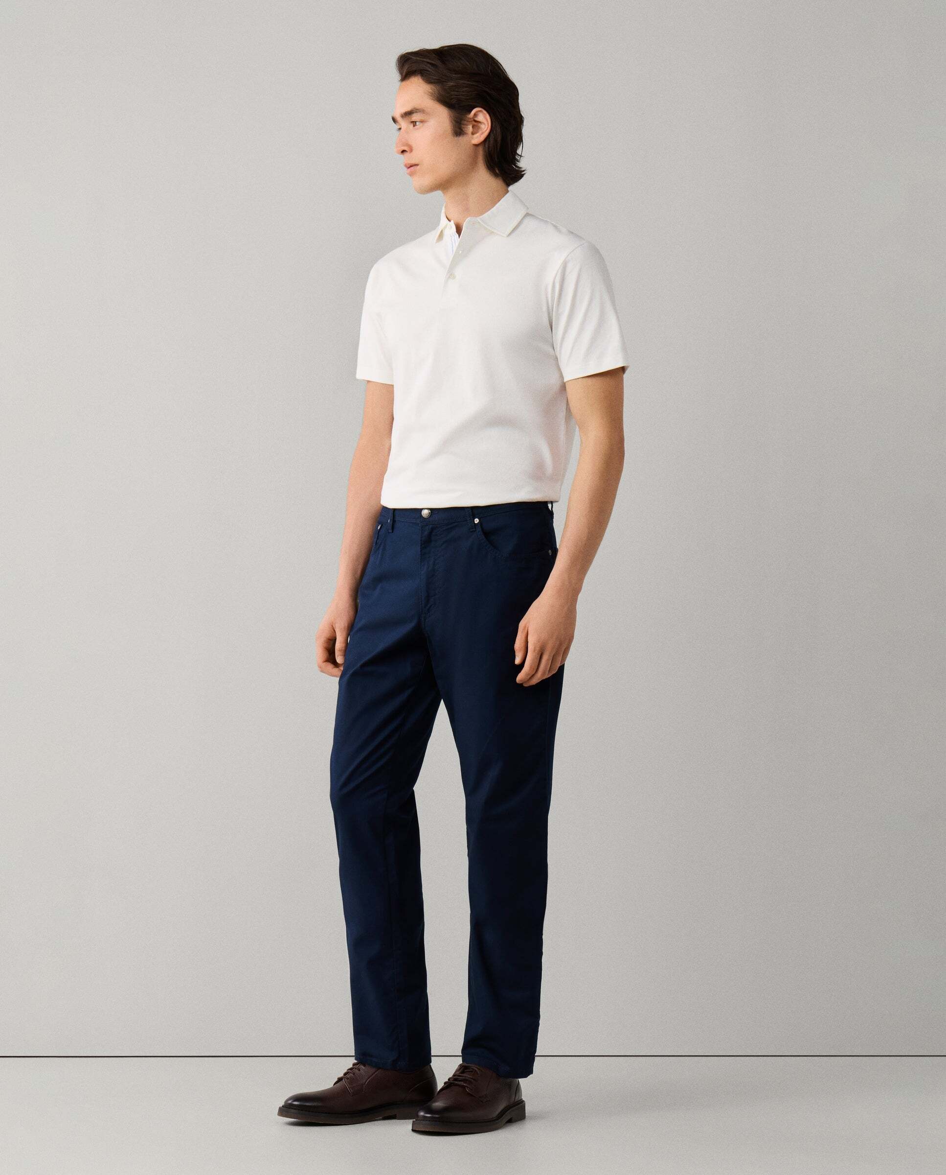Pantalón trinity 5 bolsillos lona fit regular - Hackett - Azul Azul-5