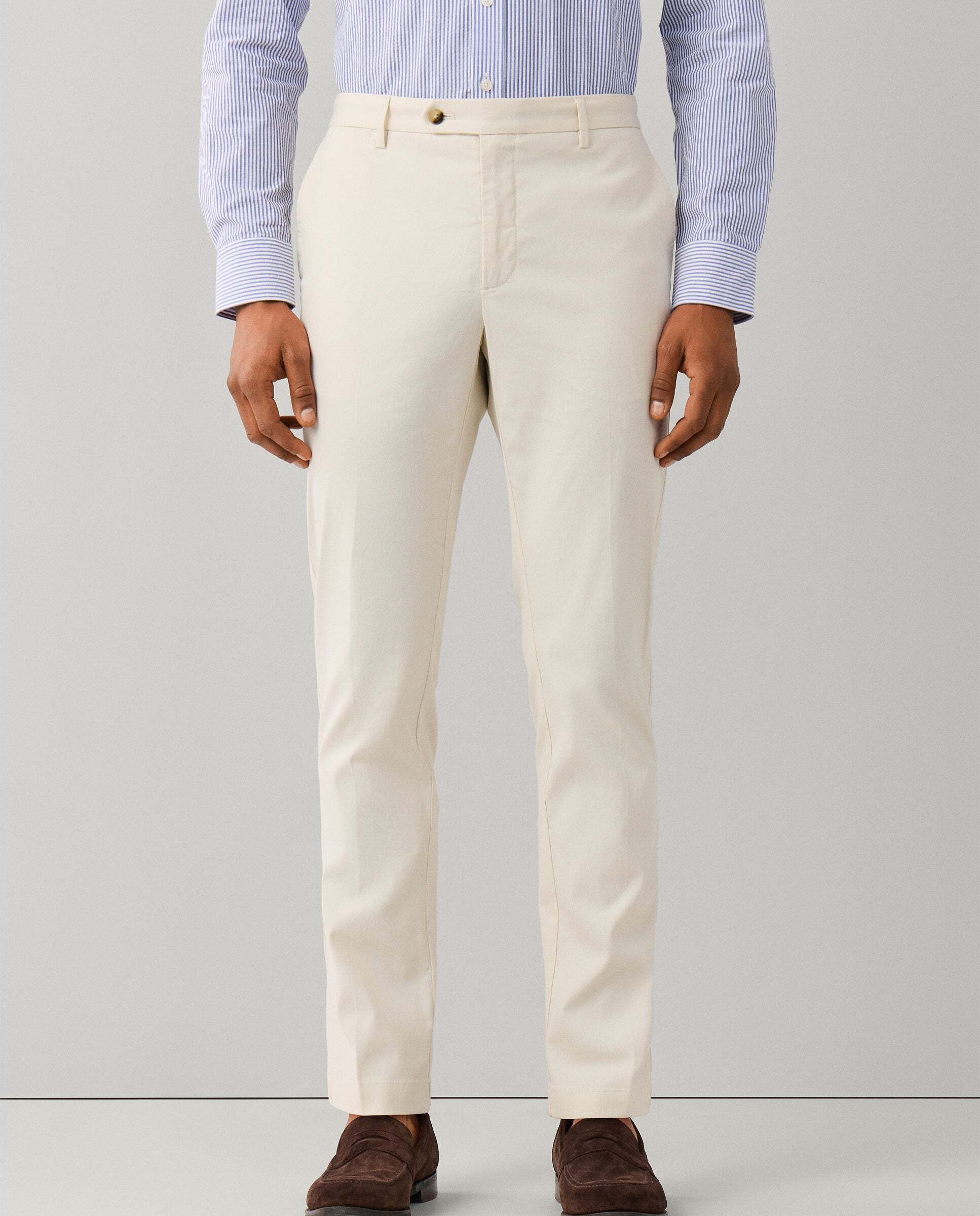 Chino kensington de hombre fit slim con textura canalé - Hackett - Natural Natural-1