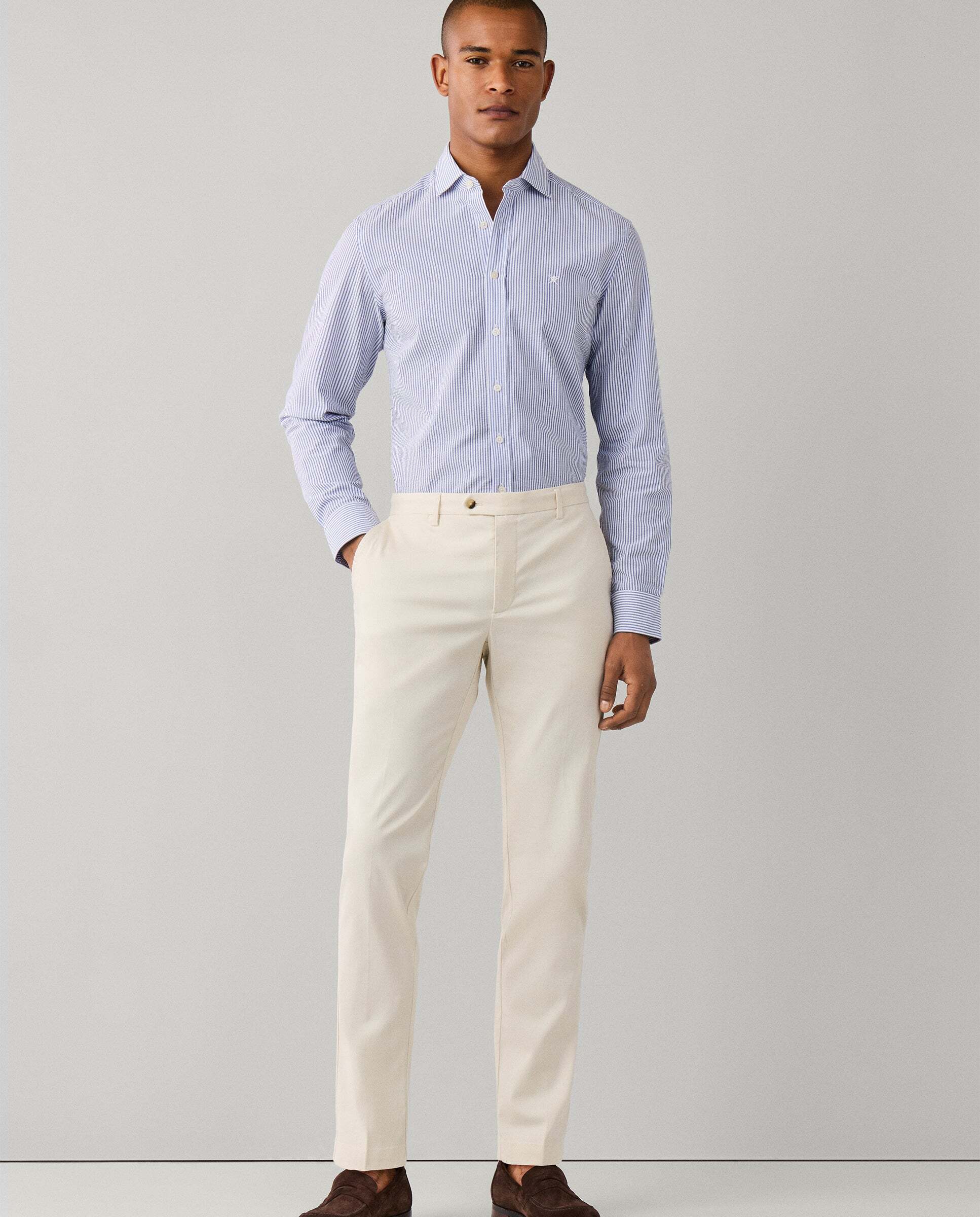 Chino kensington de hombre fit slim con textura canalé - Hackett - Natural Natural-2