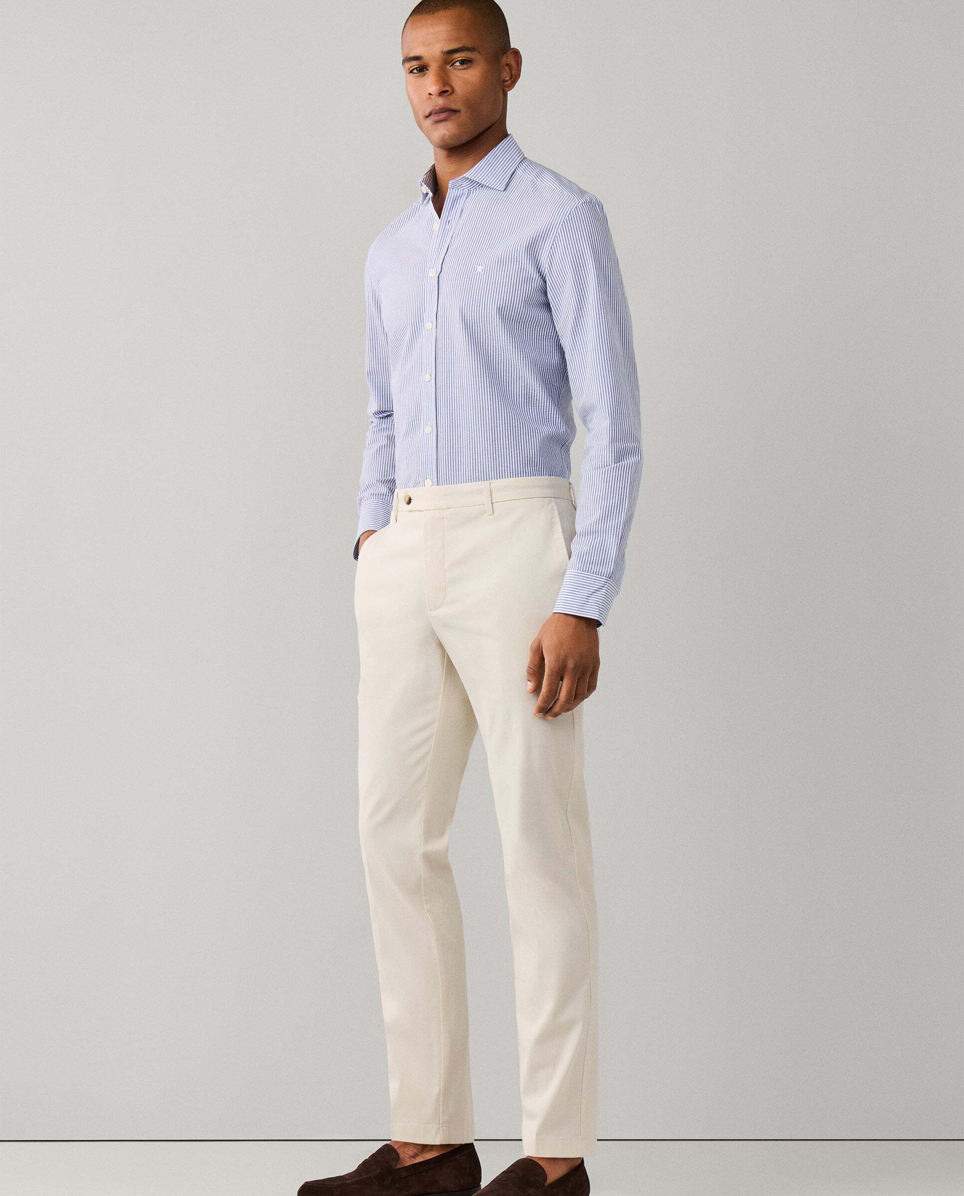 Chino kensington de hombre fit slim con textura canalé - Hackett - Natural Natural-6