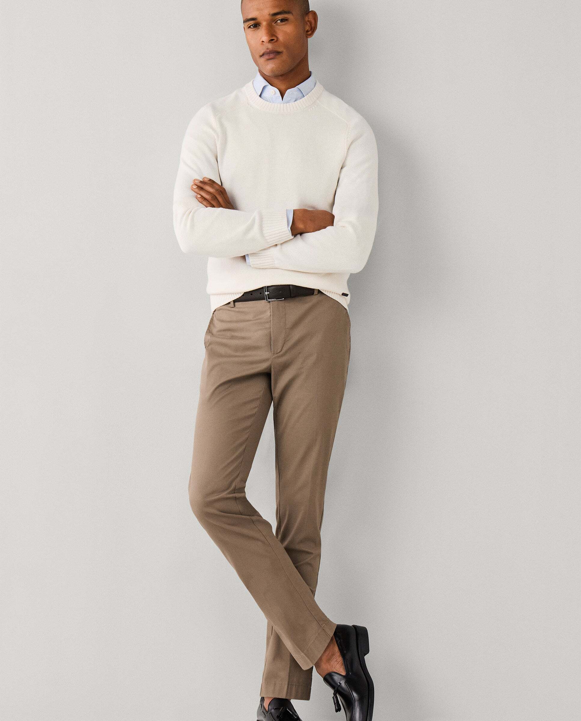 Chino kensington de hombre fit slim con textura canalé - Hackett - Beige Beige-7