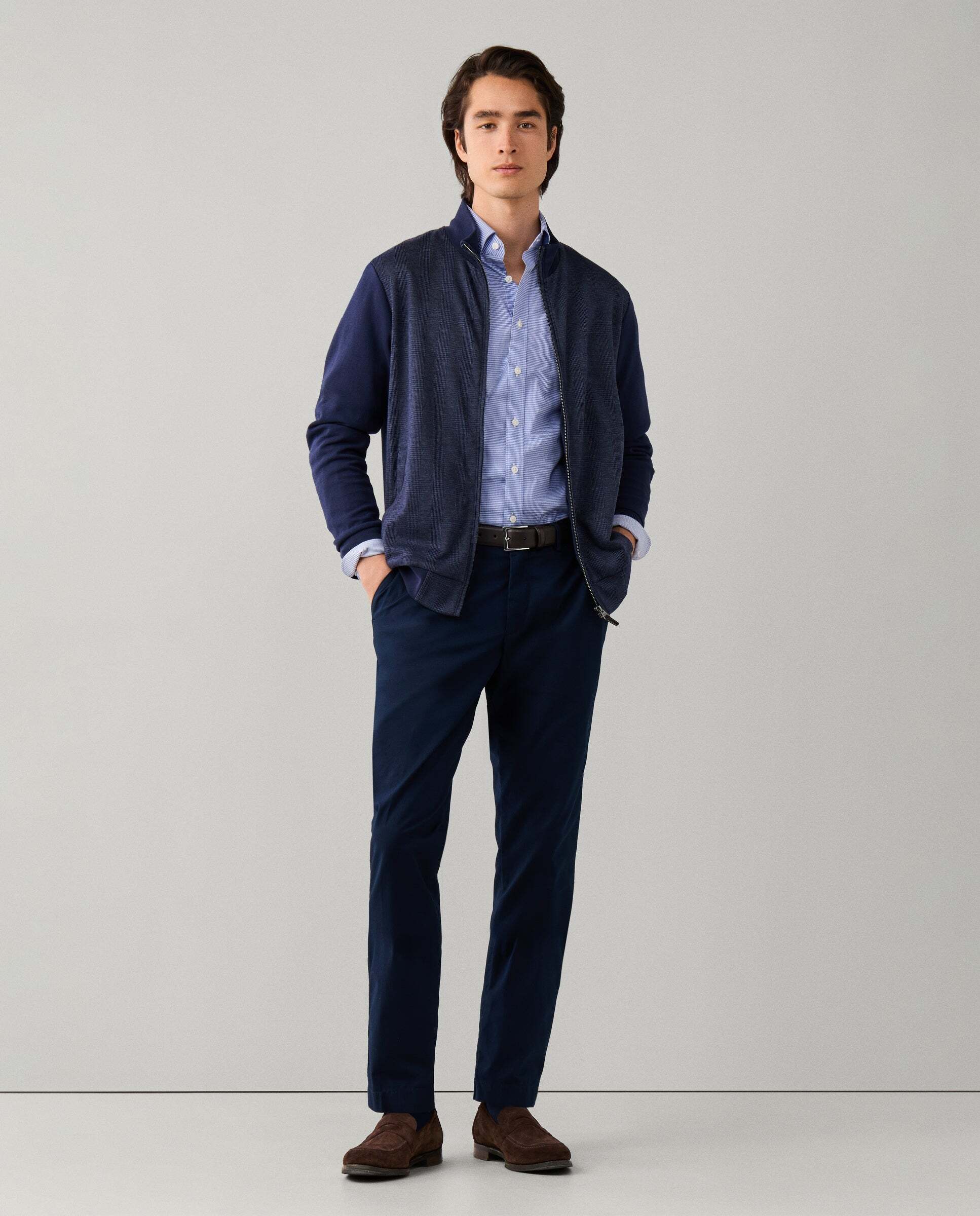 Imagen 6 de Chino texturizado kensington fit slim - Hackett - Azul marino Azul marino