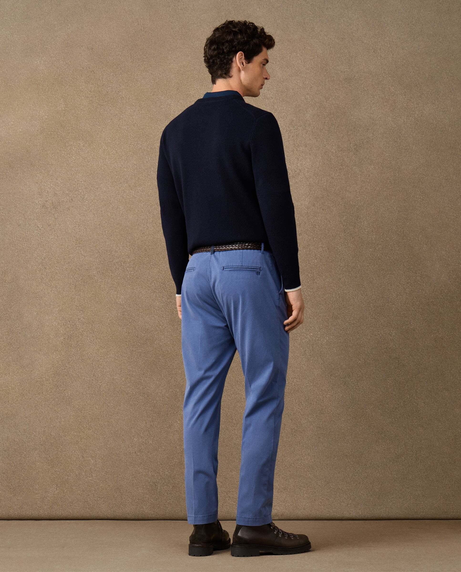 Chino de hombre kensington heritage fit slim - Hackett - Azul Azul-3
