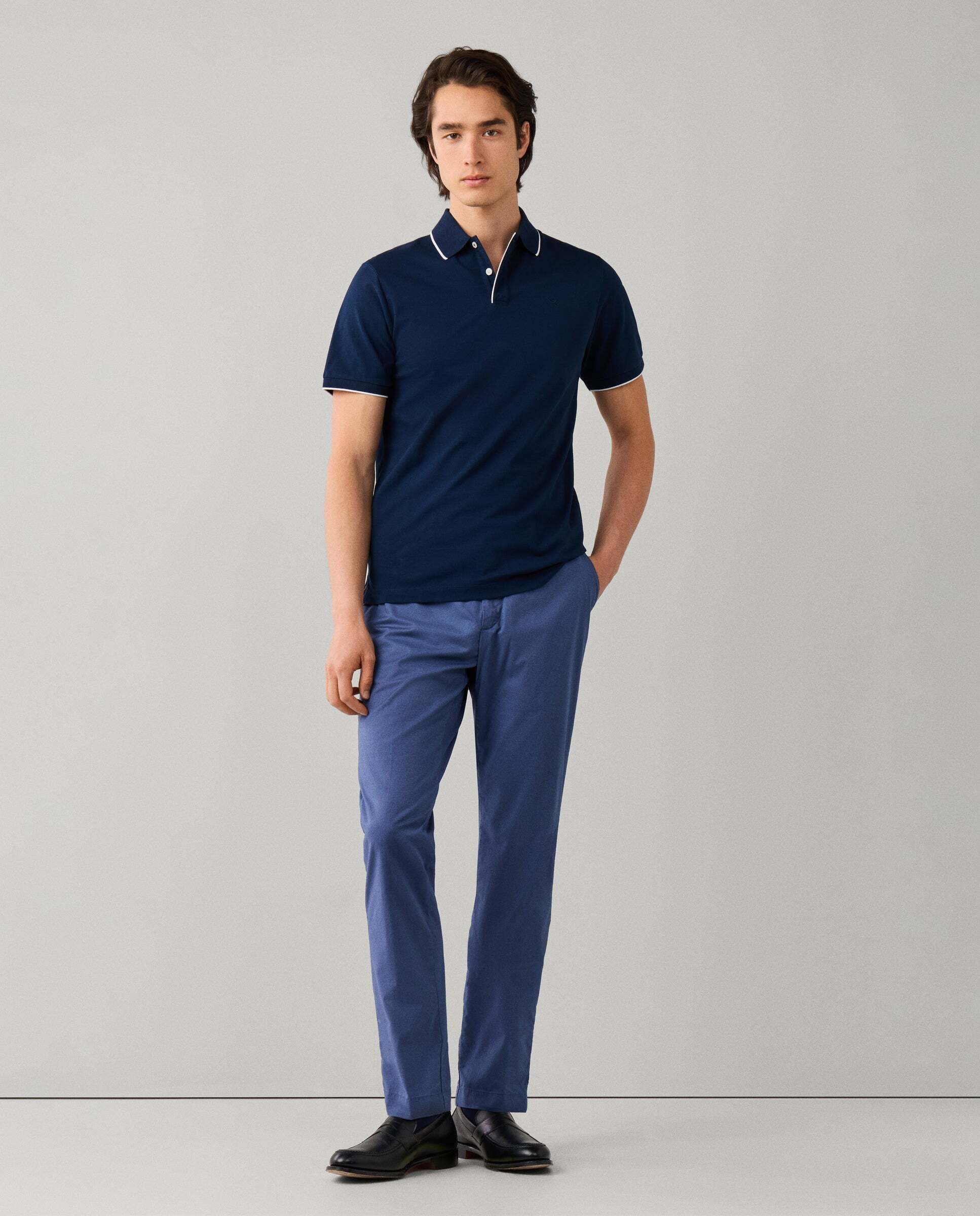 Imagen 2 de Chino texturizado kensington fit slim - Hackett - Azul Azul