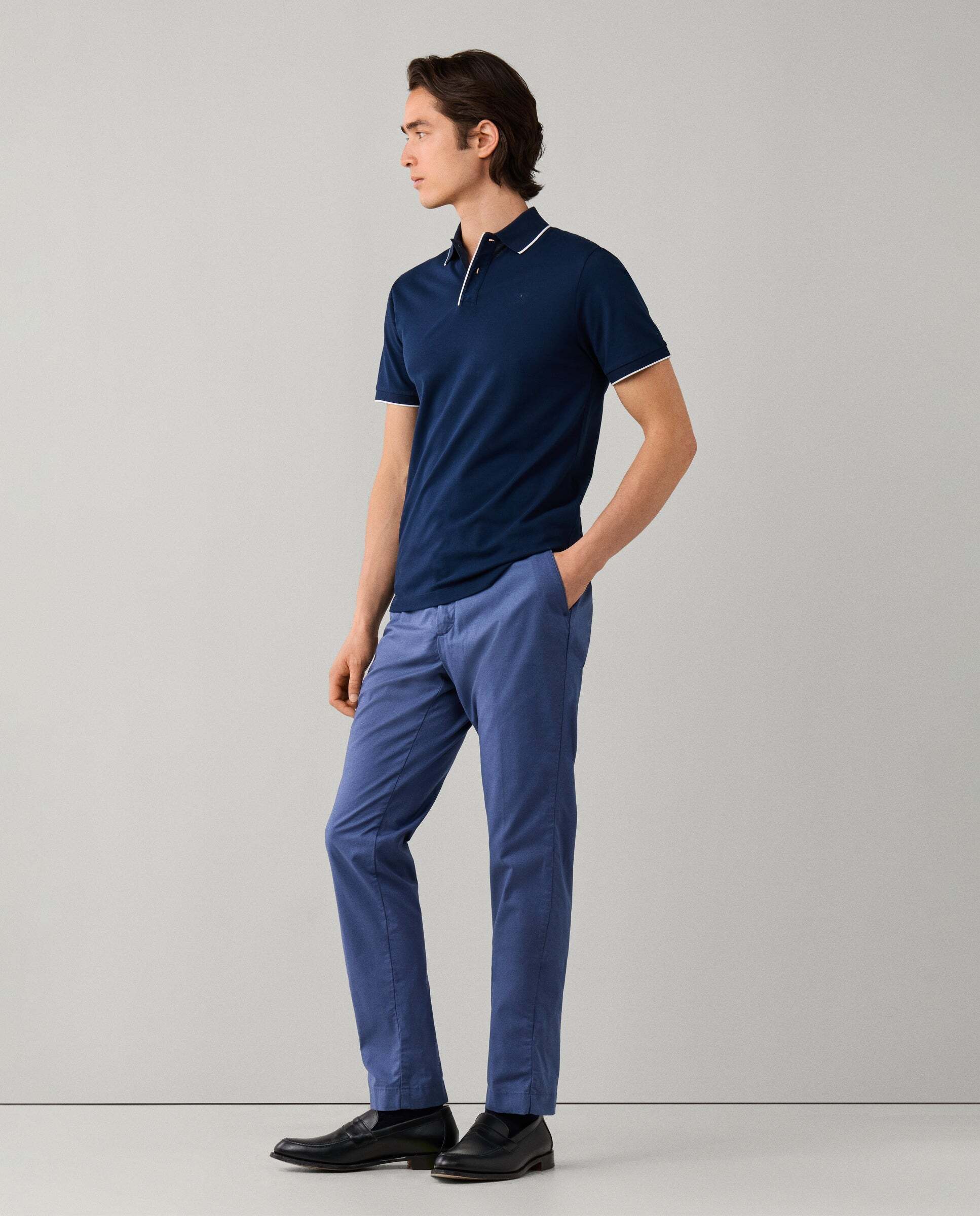Imagen 5 de Chino texturizado kensington fit slim - Hackett - Azul Azul
