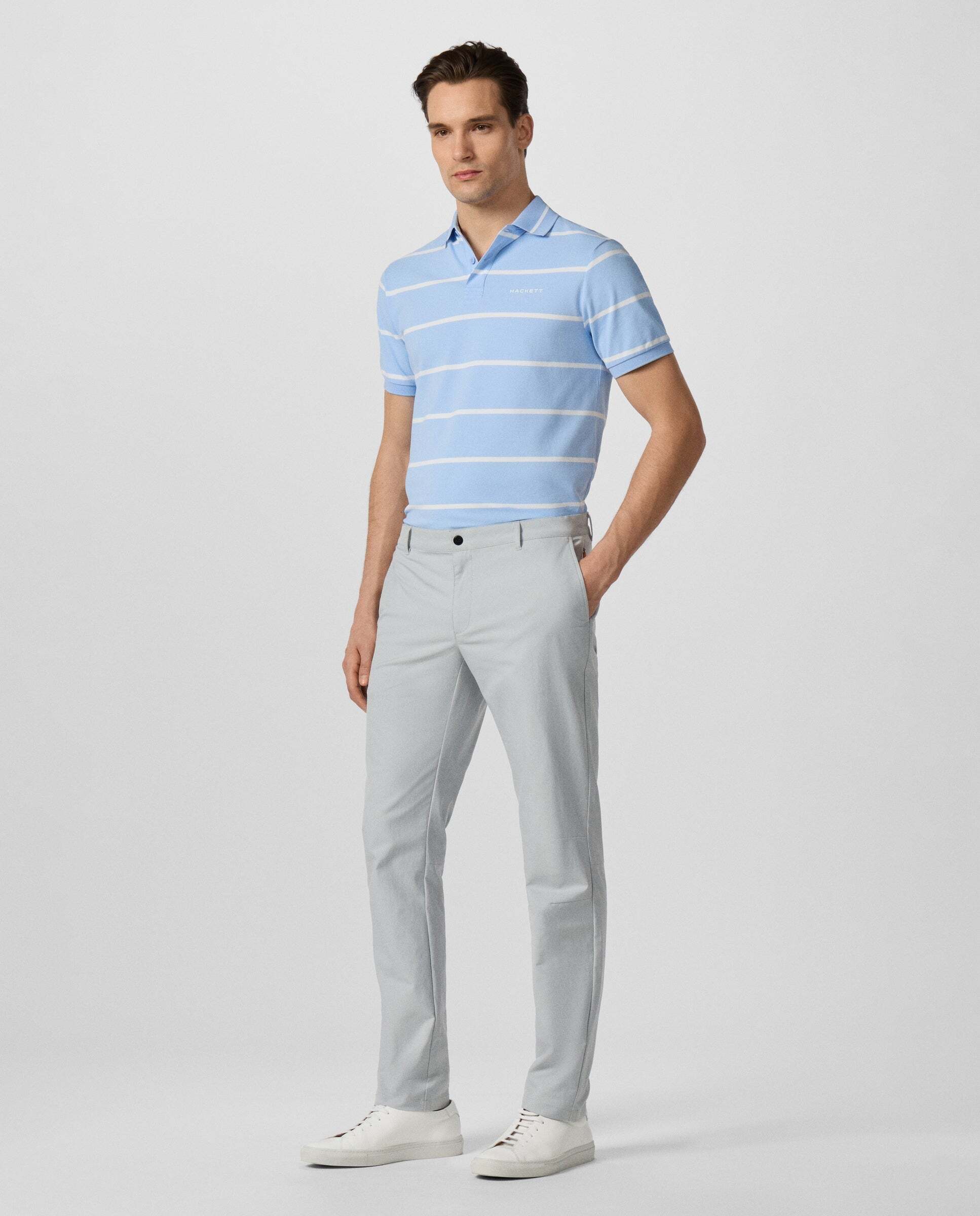 Pantalón de hombre commuter fit clásico - Hackett - Gris claro Gris claro-6