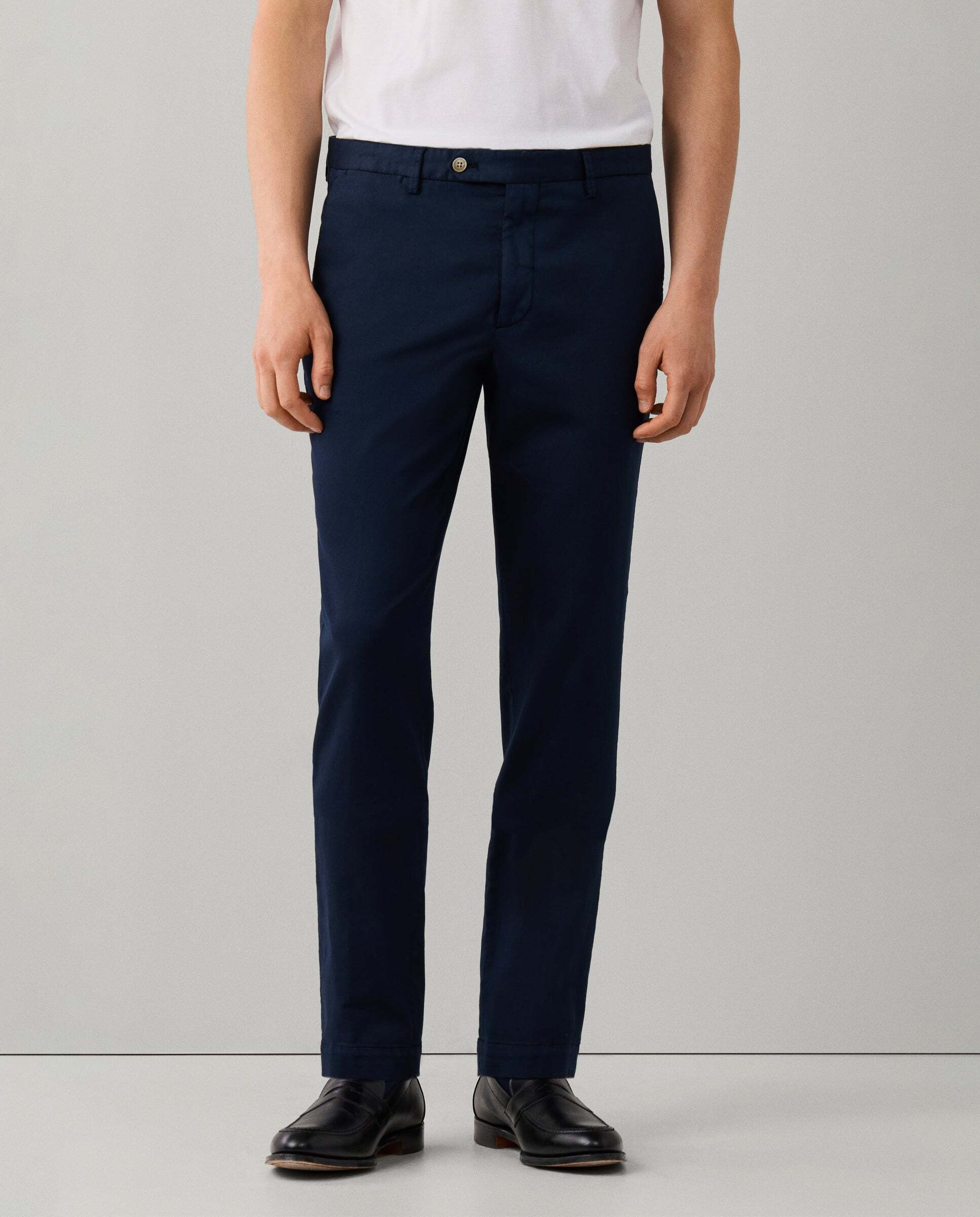 Pantalón kensington comfort stretch fit slim - Hackett - Azul Azul-1