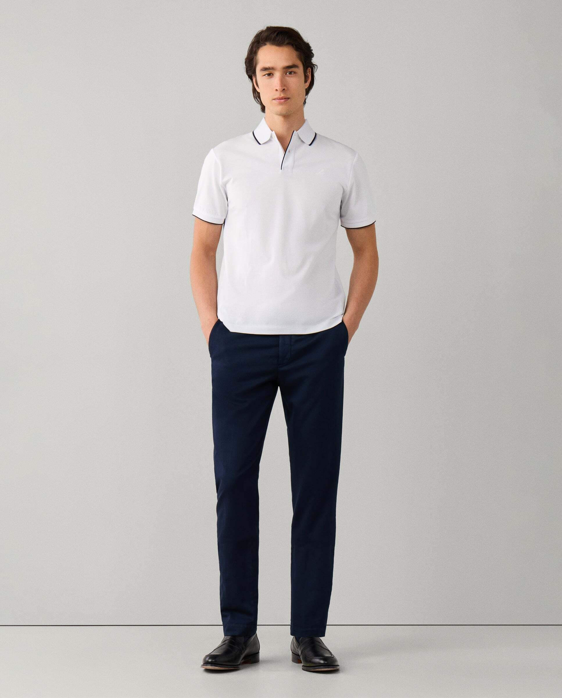Pantalón kensington comfort stretch fit slim - Hackett - Azul Azul-2