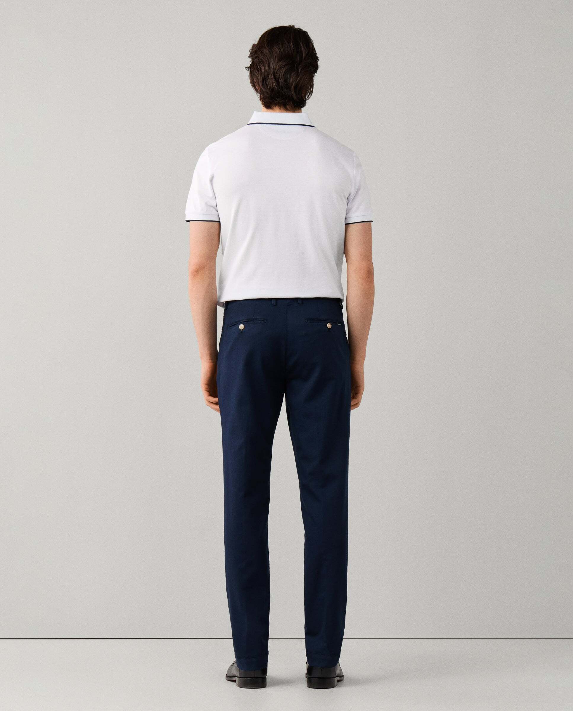 Pantalón kensington comfort stretch fit slim - Hackett - Azul Azul-3