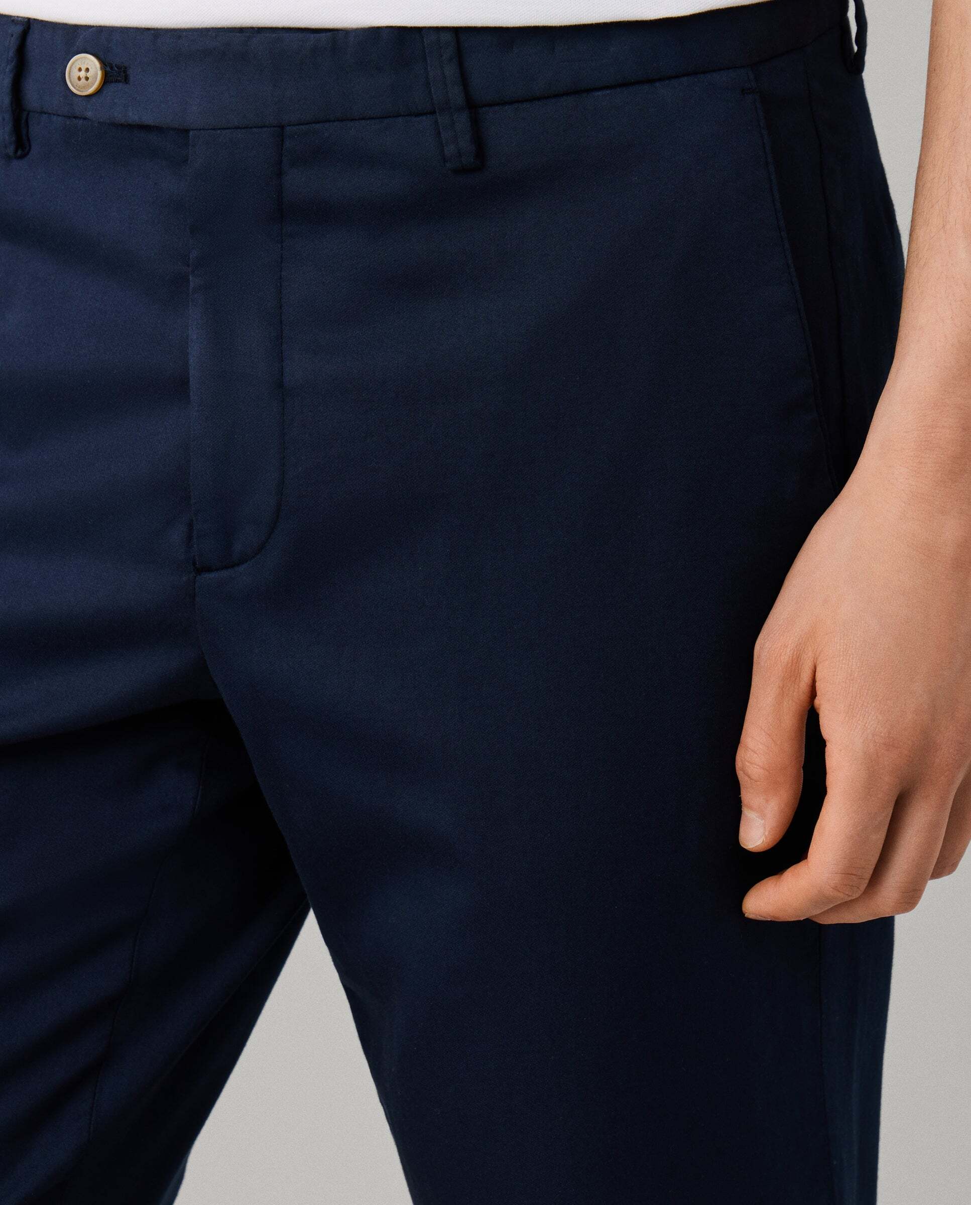Pantalón kensington comfort stretch fit slim - Hackett - Azul Azul-4