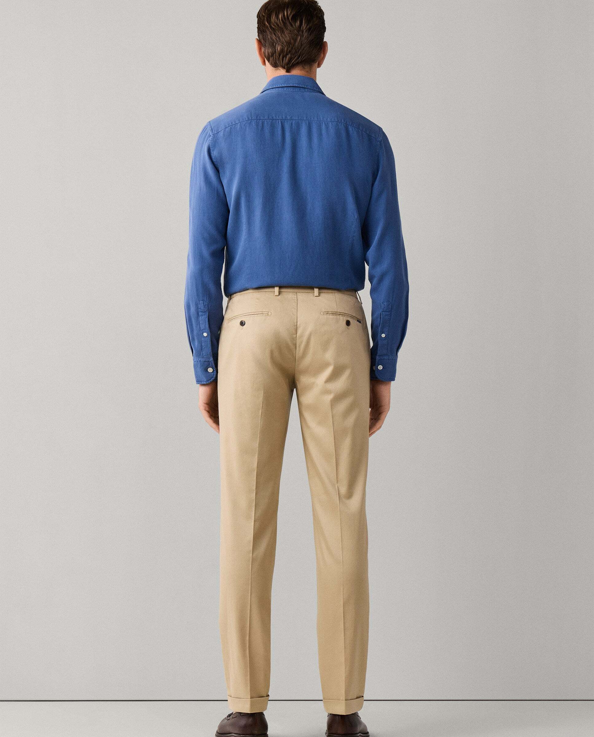 Pantalón de hombre con cordón fit relaxed regent - Hackett - Blanco Blanco-3