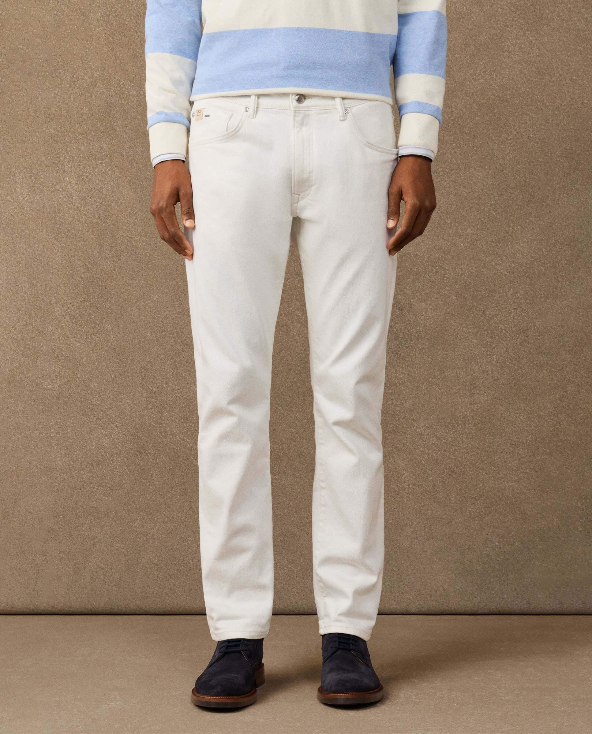 Imagen 2 de Vaquero de hombre ecru fit clásico - Hackett - Blanco Crudo