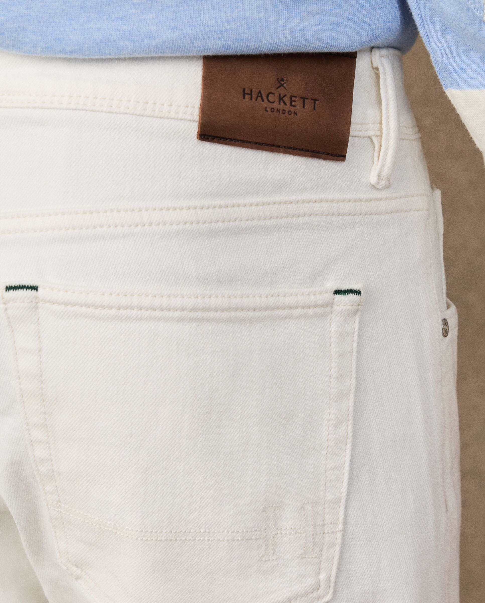 Imagen 5 de Vaquero de hombre ecru fit clásico - Hackett - Blanco Crudo