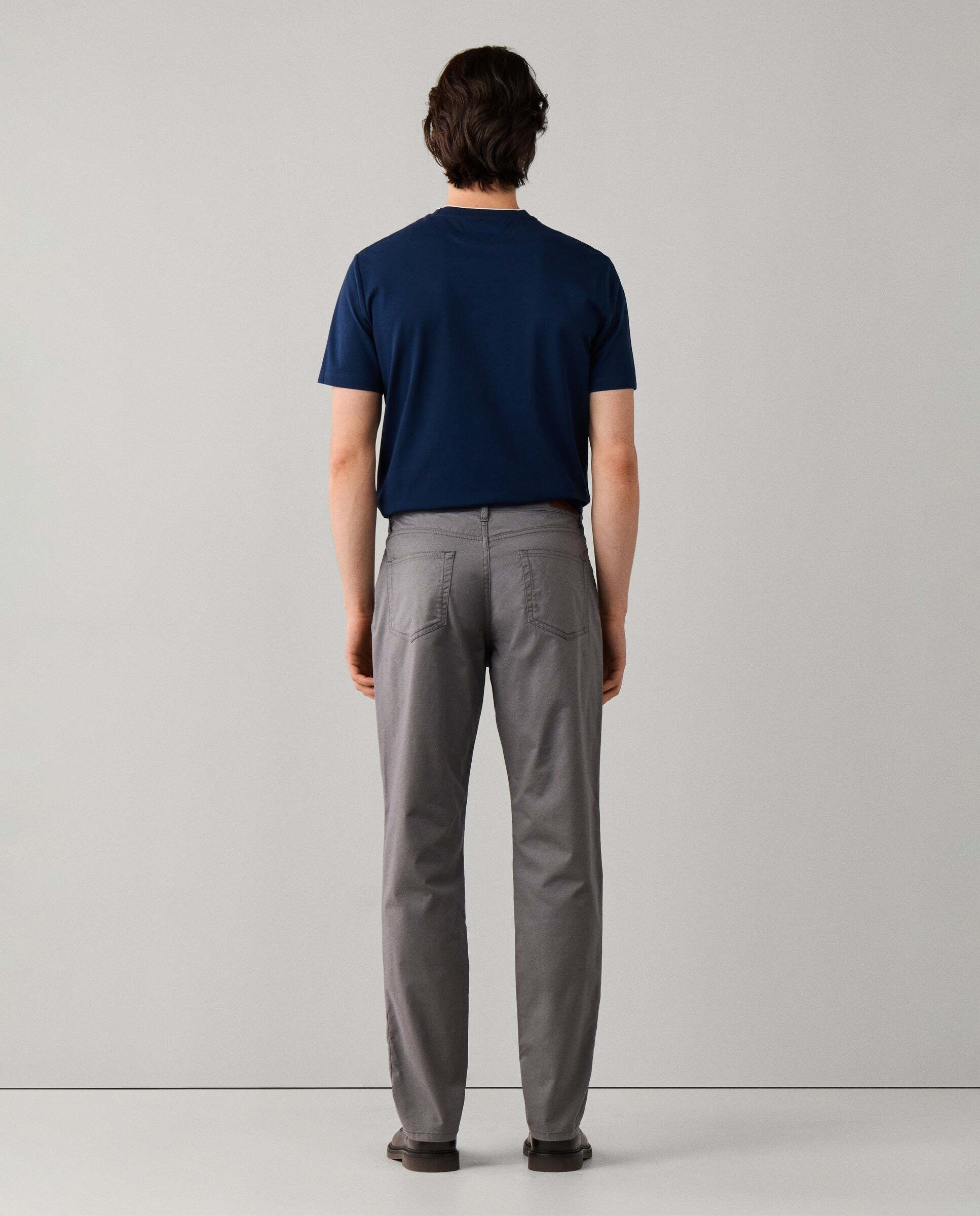 Pantalón trinity 5 bolsillos lona fit regular - Hackett - Azul marino Gris-3