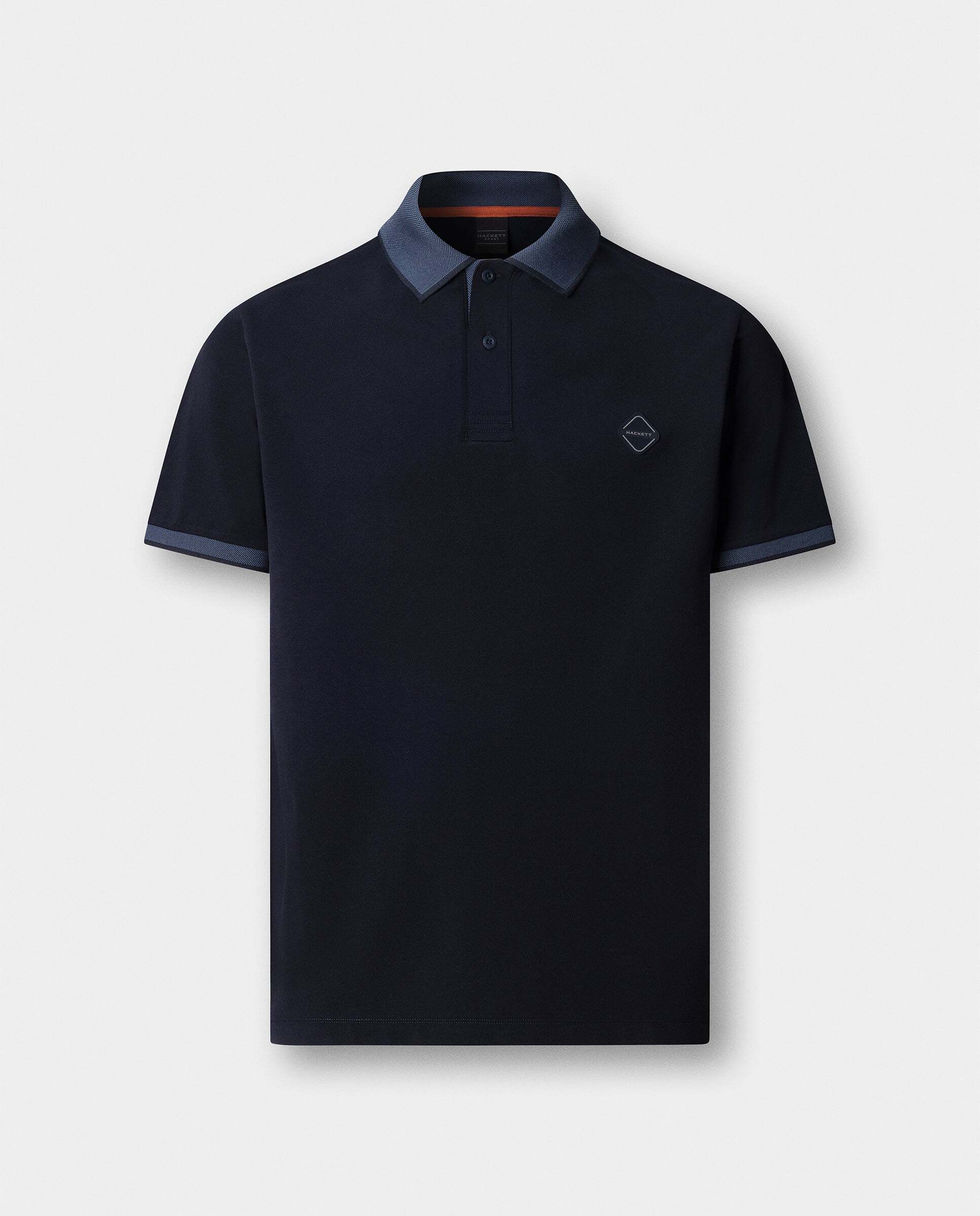 Polo de hombre bicolor manga corta fit clásico - Hackett - Azul marino Azul marino-9