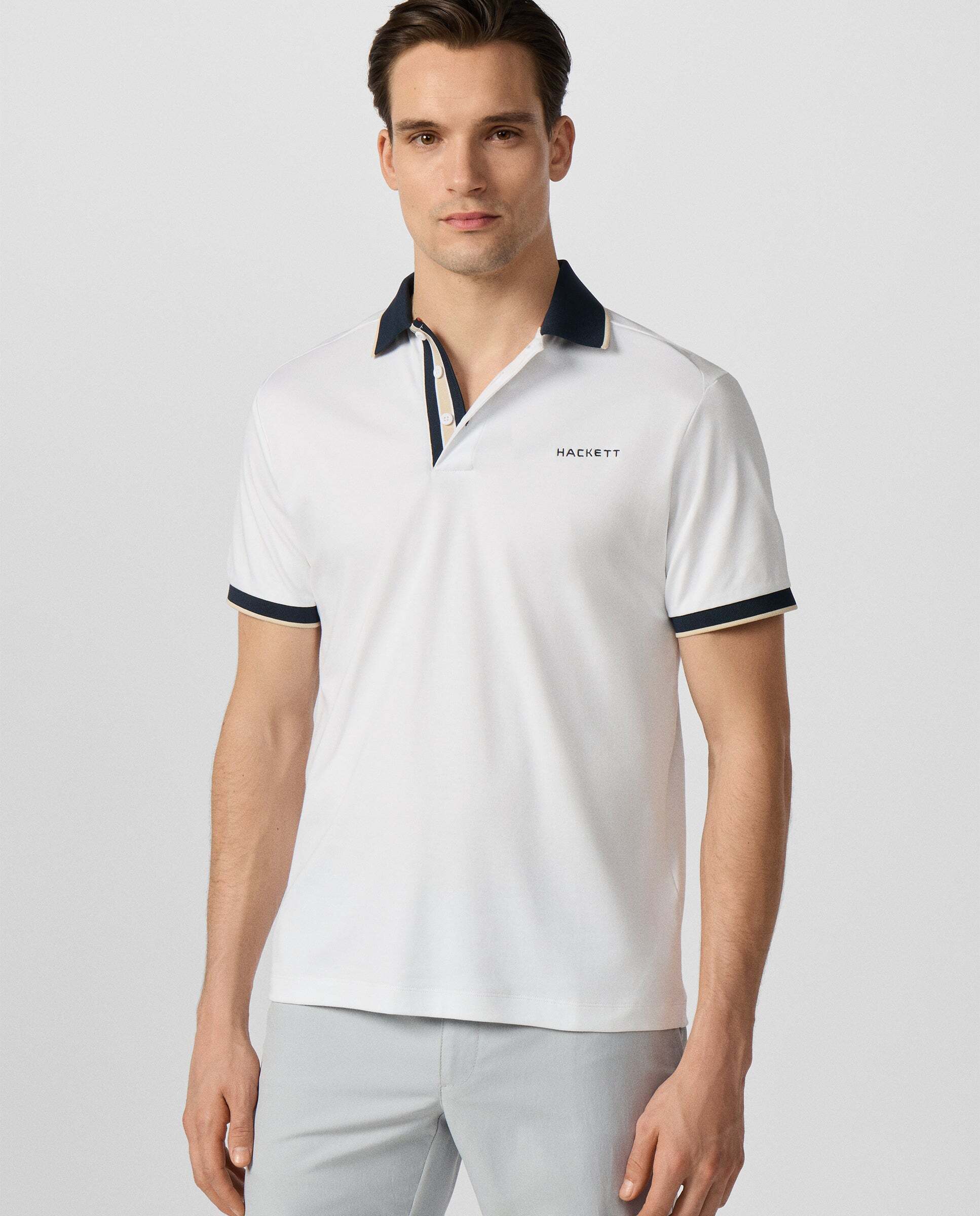 Imagen 0 de Polo de hombre resort manga corta fit clásico Blanco