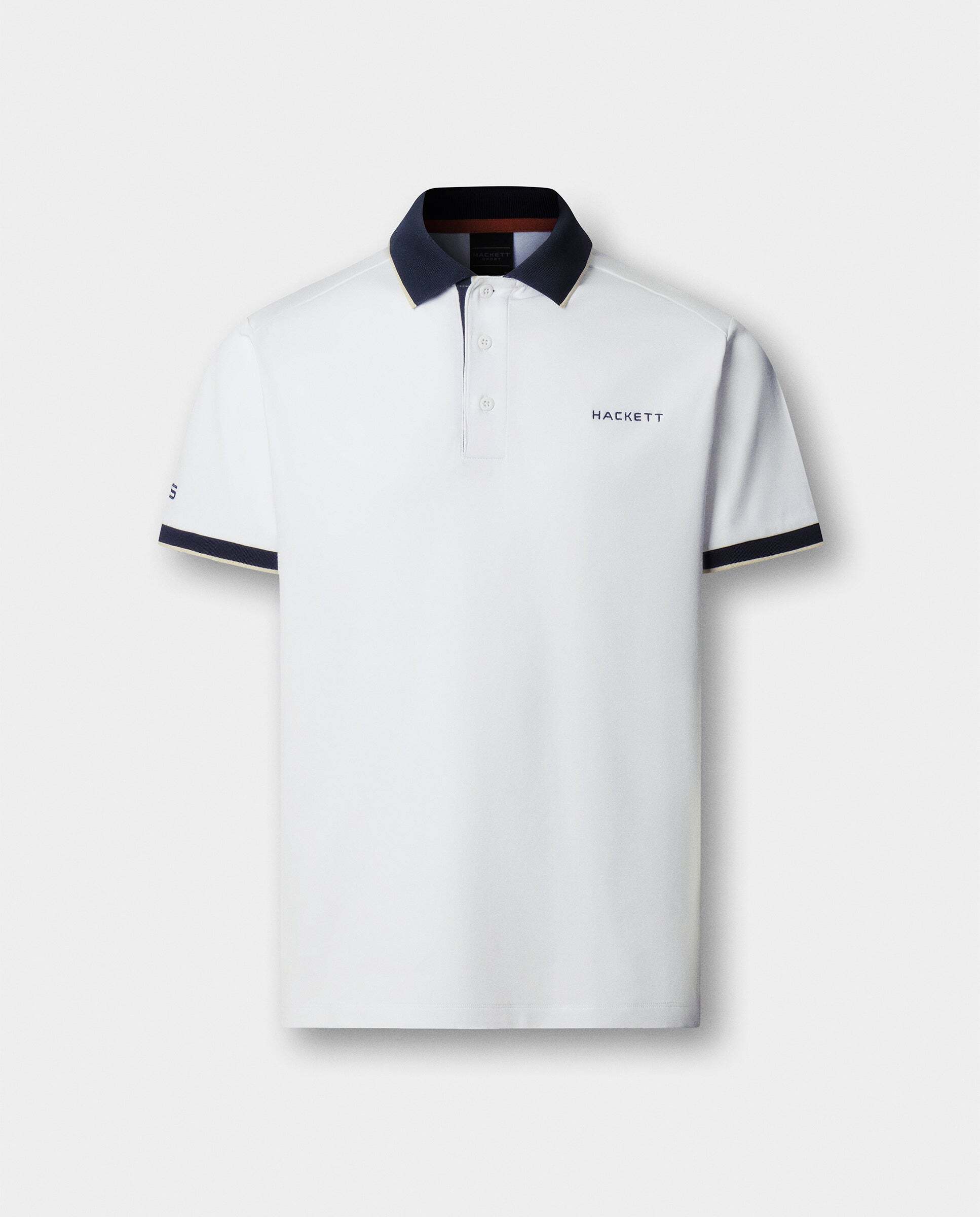 Polo de hombre resort manga corta fit clásico - Hackett - Blanco Blanco-9