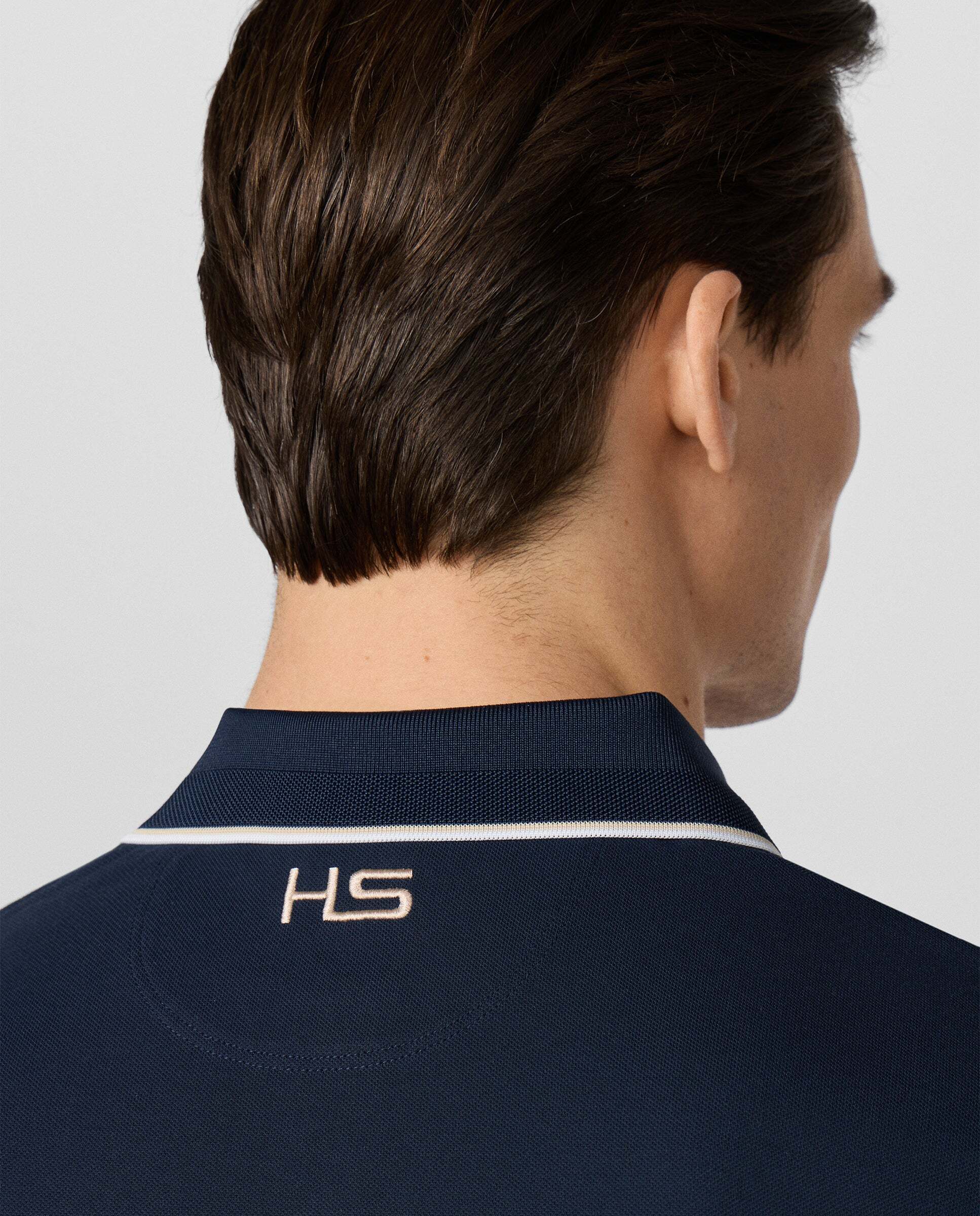 Polo de hombre de manga corta con ribete fit clásico - Hackett - Azul Azul-5
