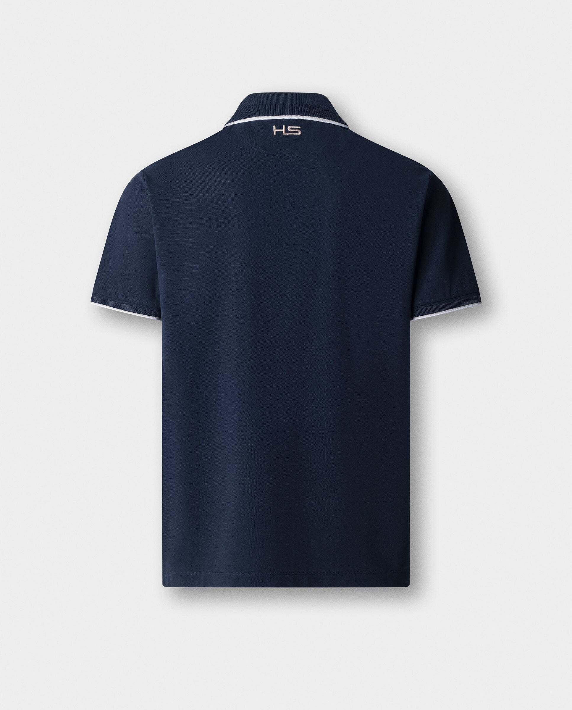 Polo de hombre de manga corta con ribete fit clásico - Hackett - Azul Azul-9